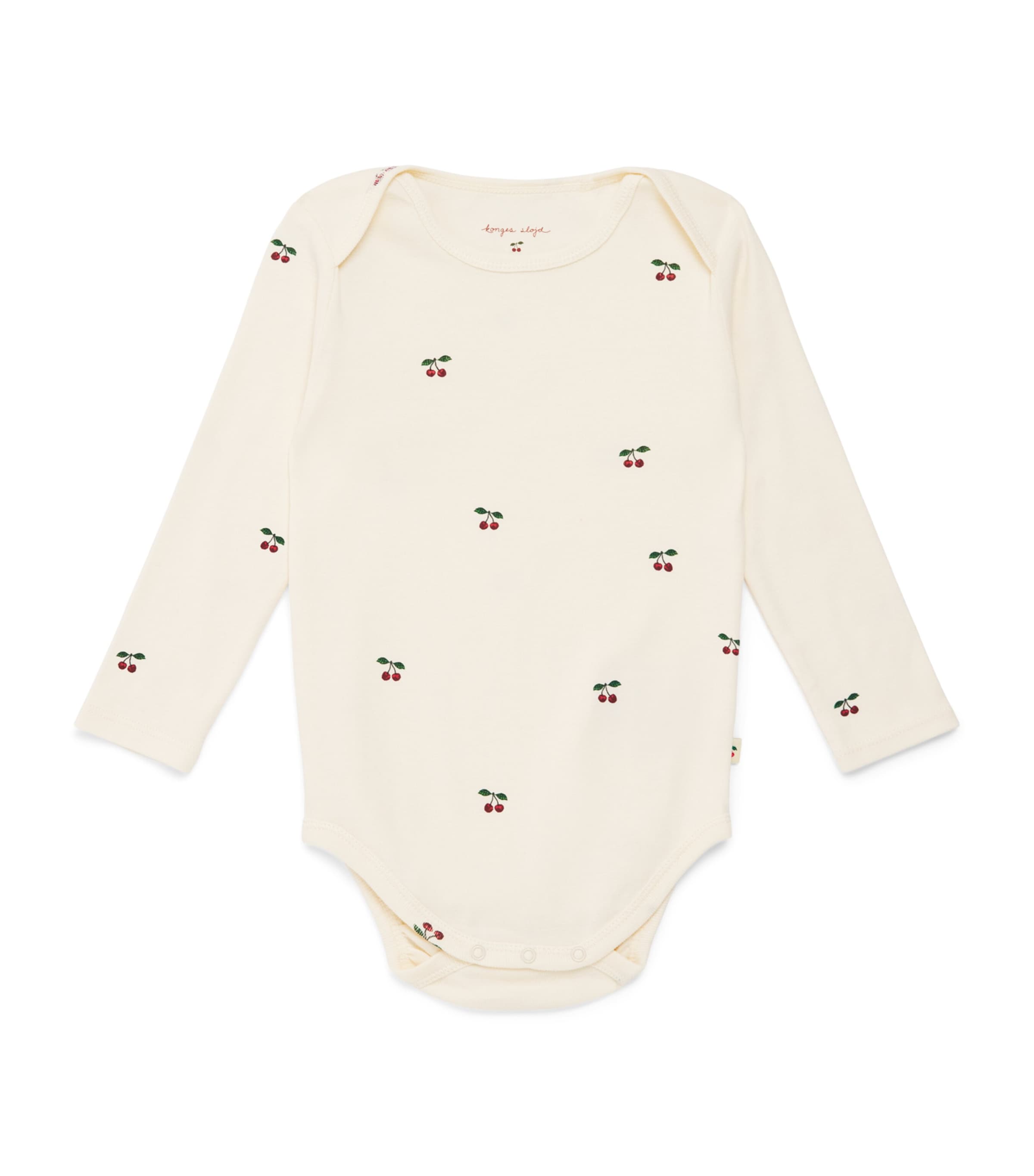 KONGES SLOJD Organic Cotton Cherry Print Bodysuit (9 Months-2 Years)