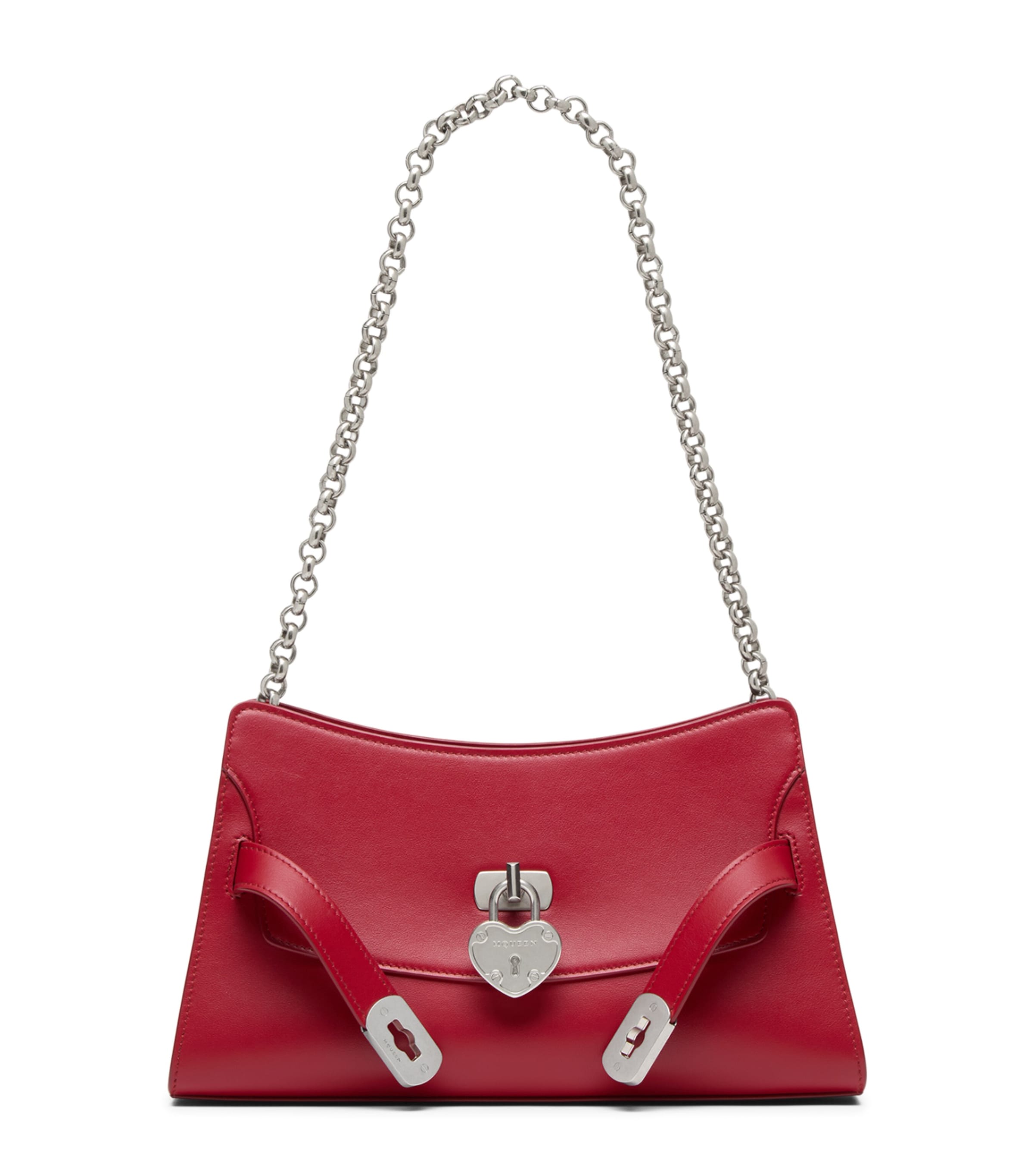 McQueen Mini Leather Locke Shoulder Bag