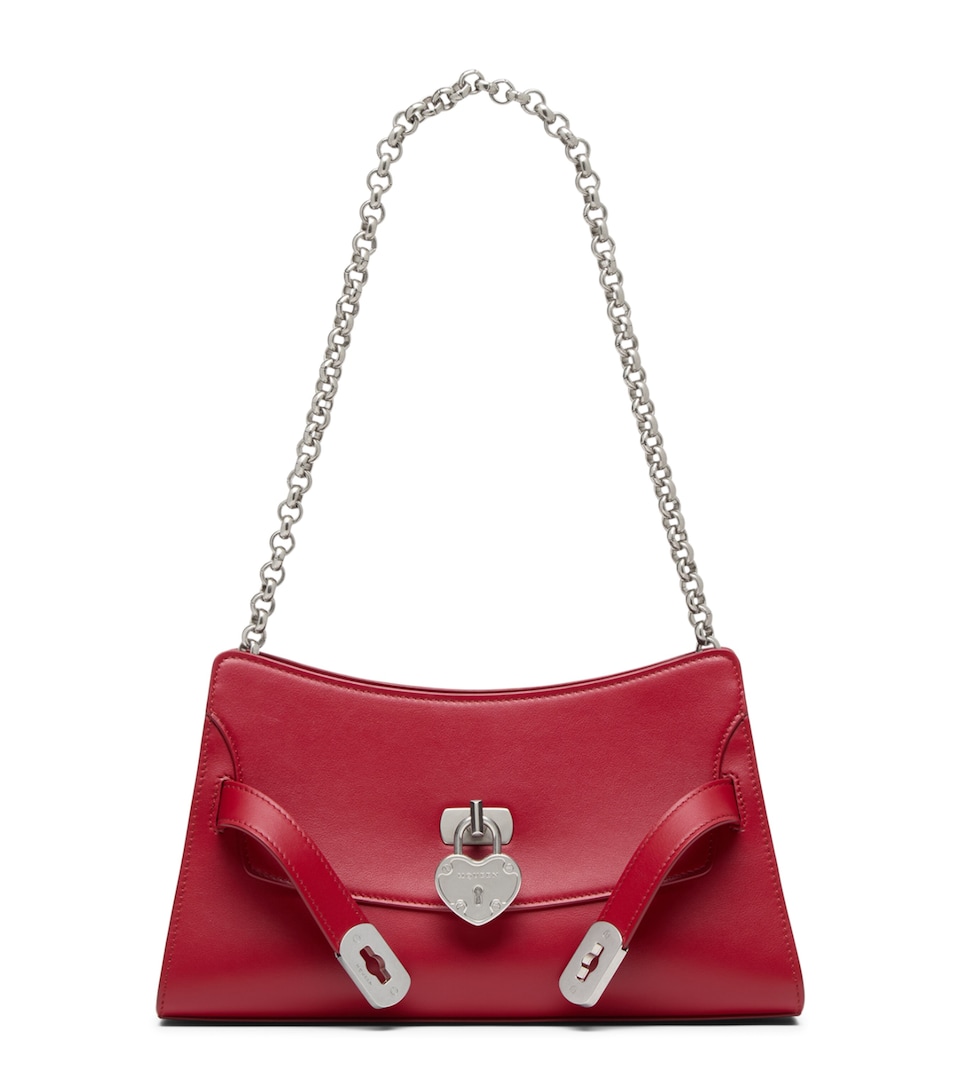 McQueen Mini Leather Locke Shoulder Bag