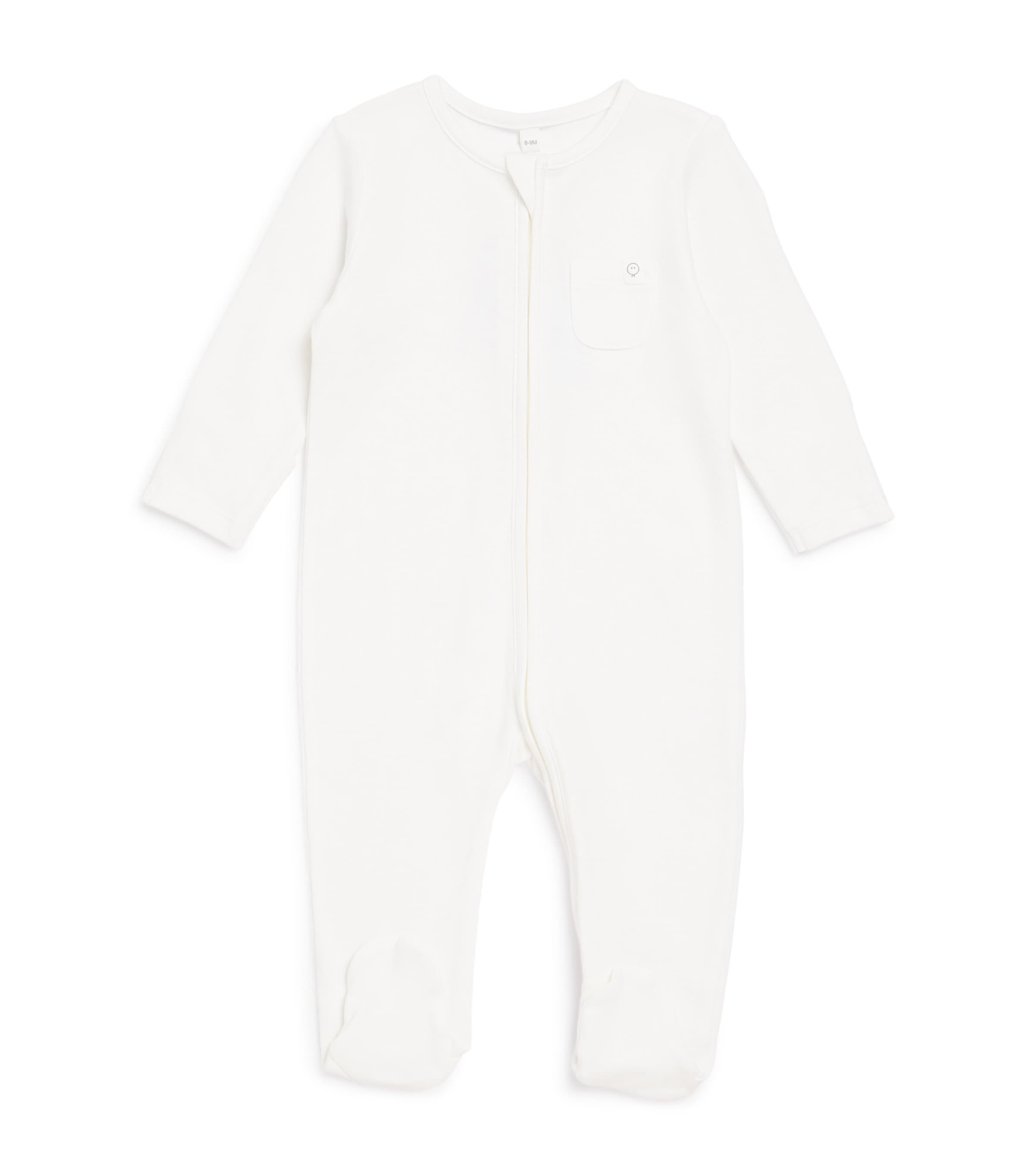 MORI Zipped All-In-One Sleepsuit (6-9 Months) White