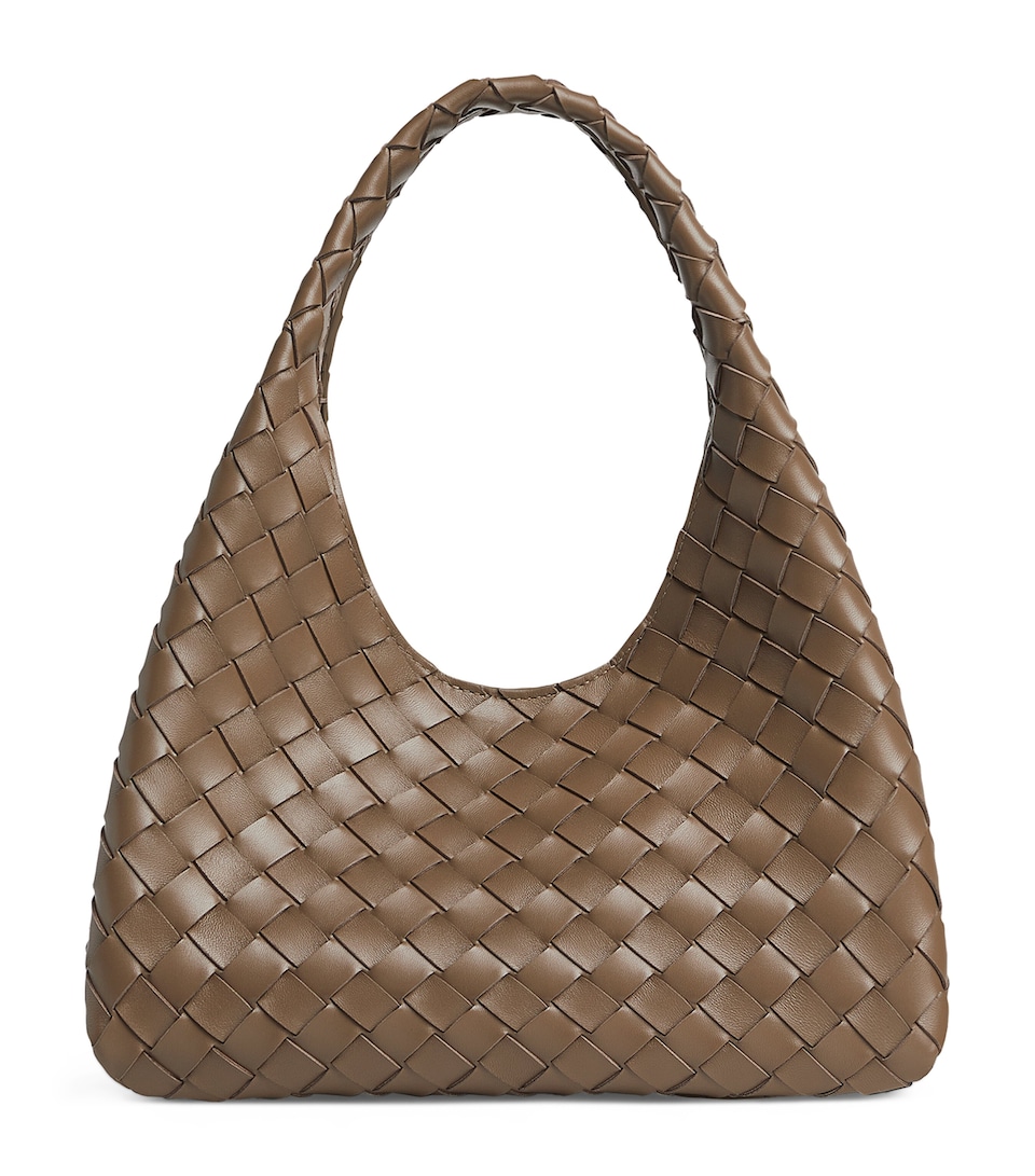 Small Leather Intrecciato Campana Shoulder Bag