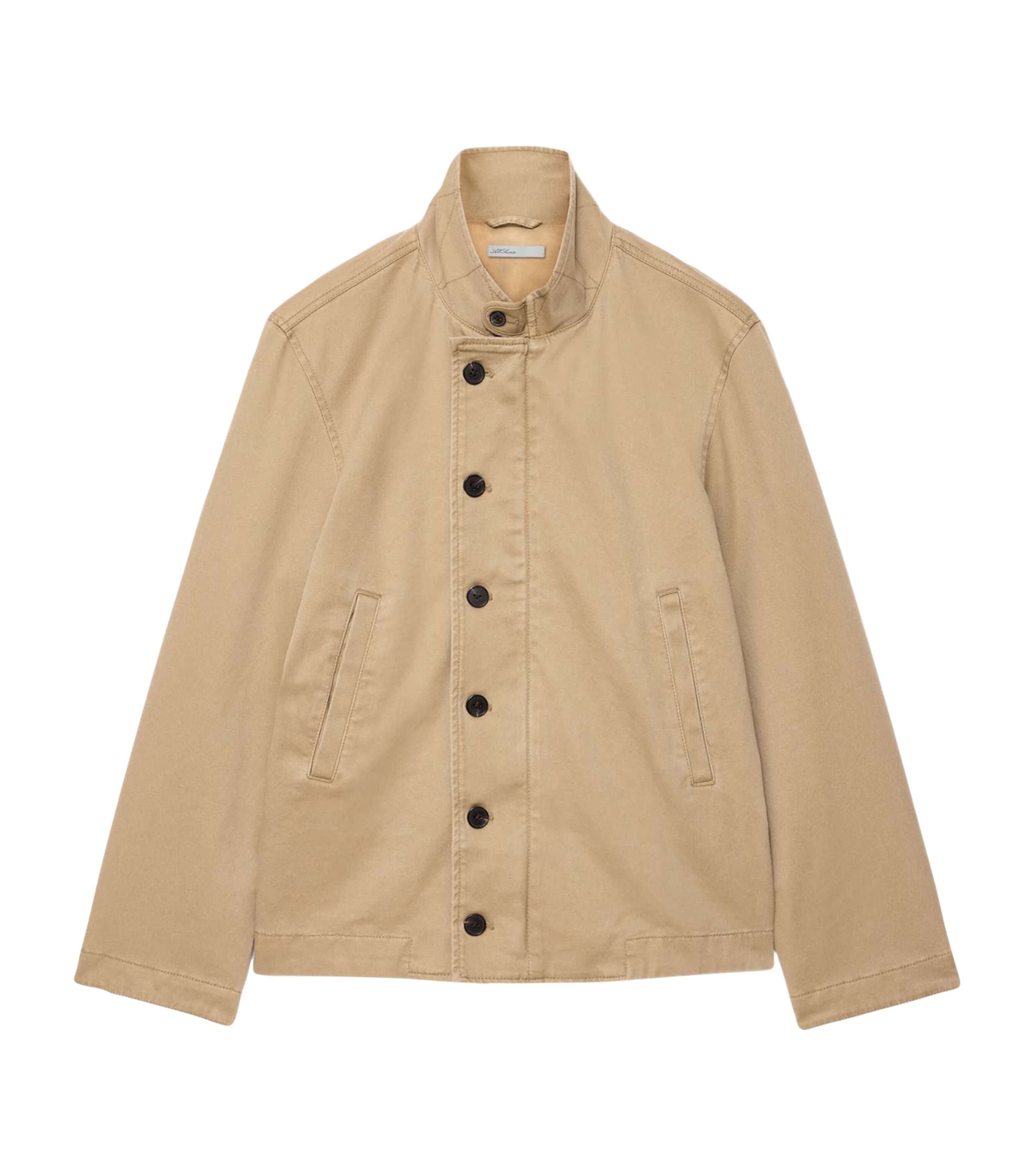 AllSaints Mens Cotton Enfield Jacket Khaki Brown