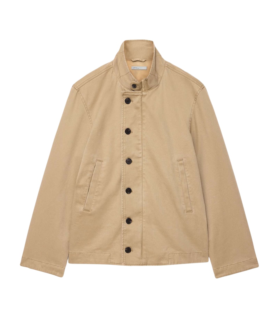 AllSaints Mens Cotton Enfield Jacket Khaki Brown