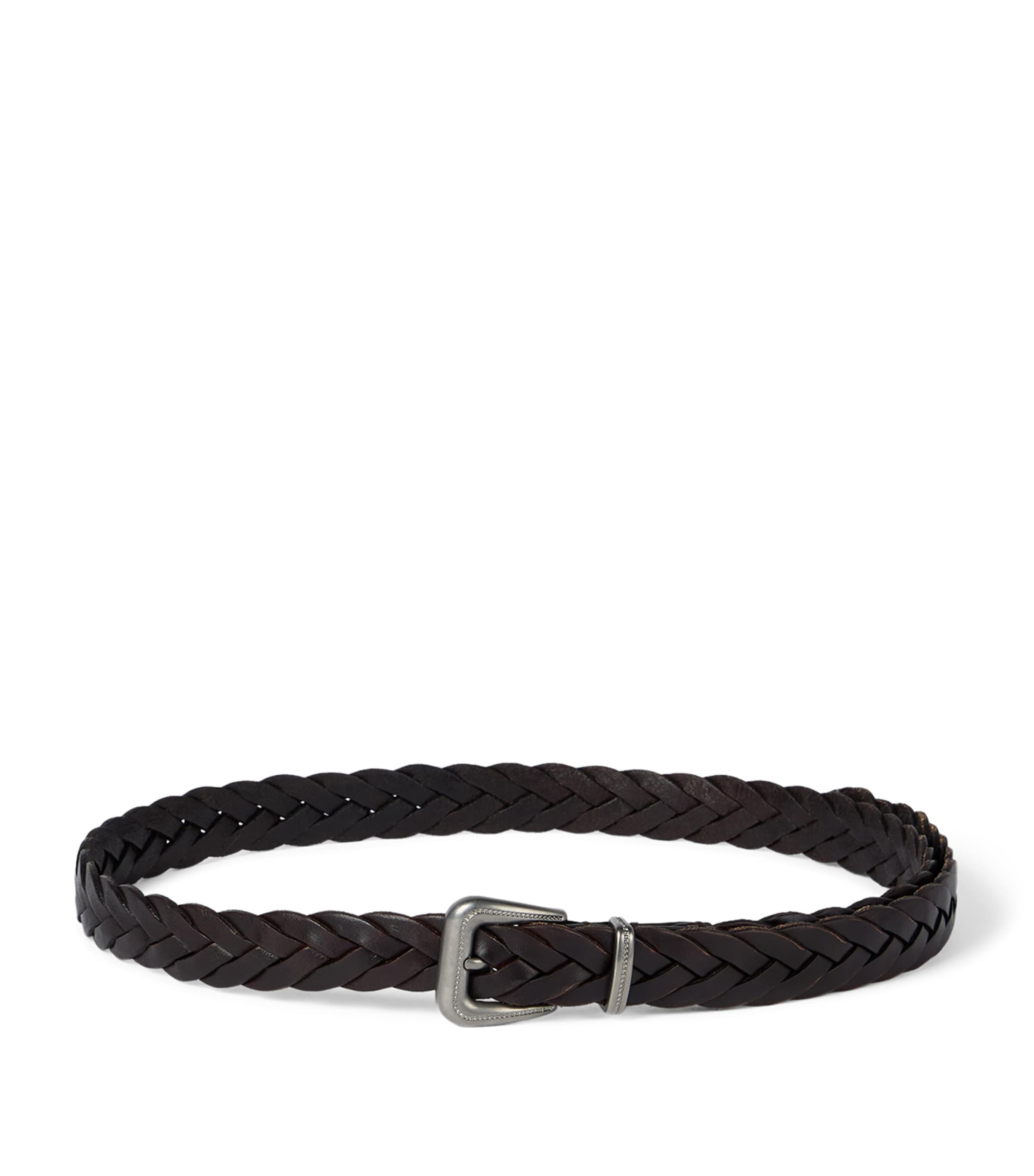 Brunello Cucinelli Leather Braided Belt