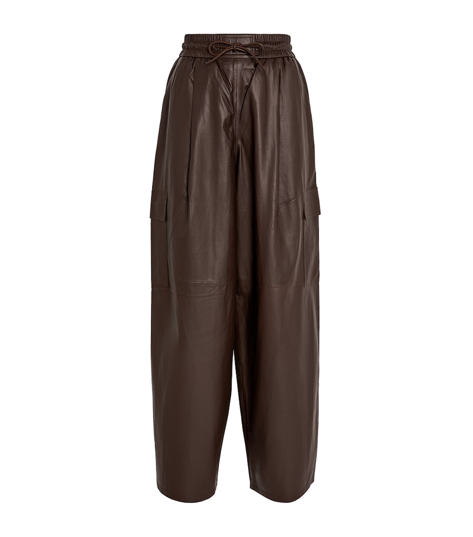 Leather Cargo Trousers