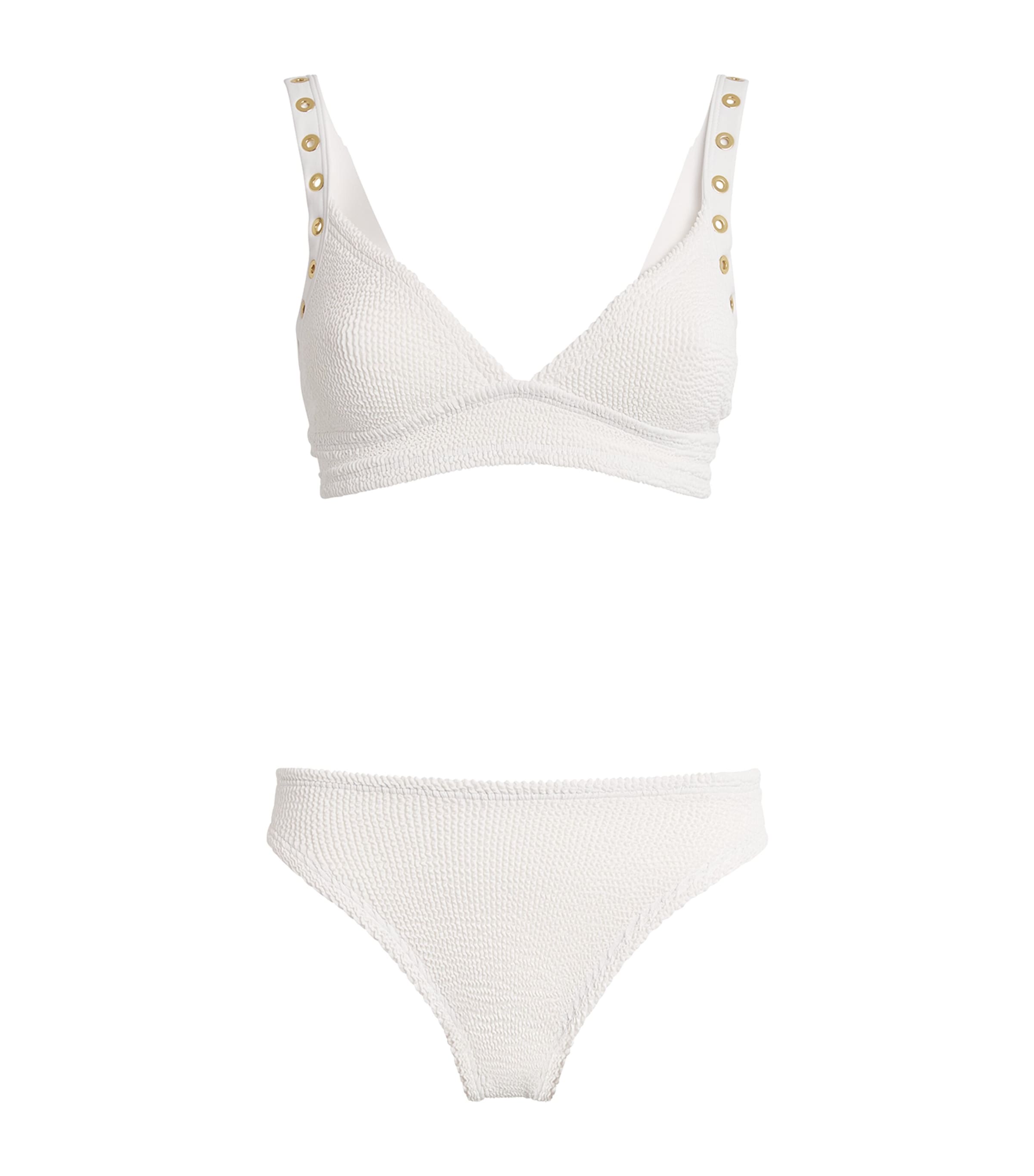 Hunza G Womens Tessa Eyelet Bikini White