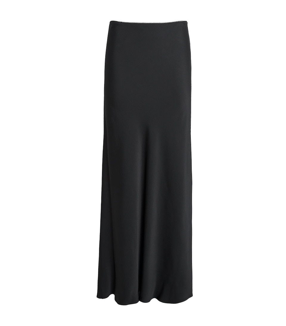 Fabiana Filippi Womens Satin Maxi Skirt Ardesia
