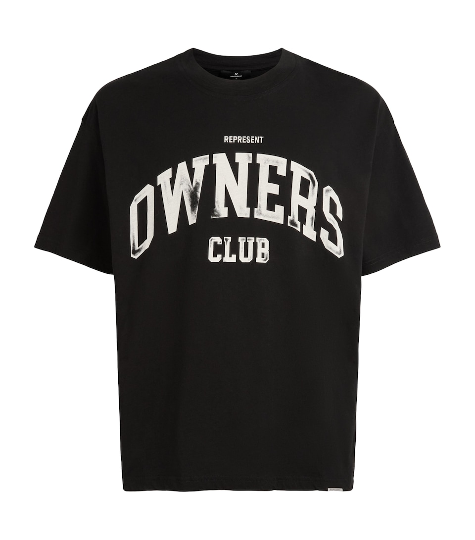 Represent Mens Cotton Owners Club T-Shirt Jet Black