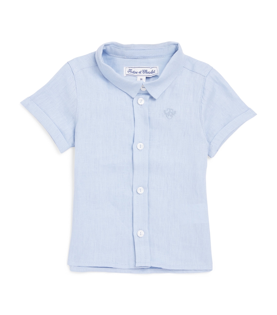 Linen Monogram Shirt (3 Months-4 Years)