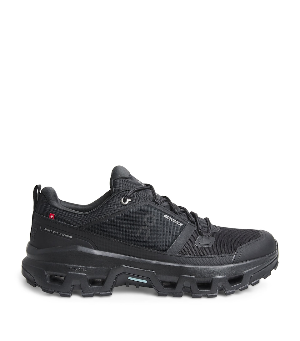 On Mens Cloudrock Waterproof Hiking Trainers Black | Black