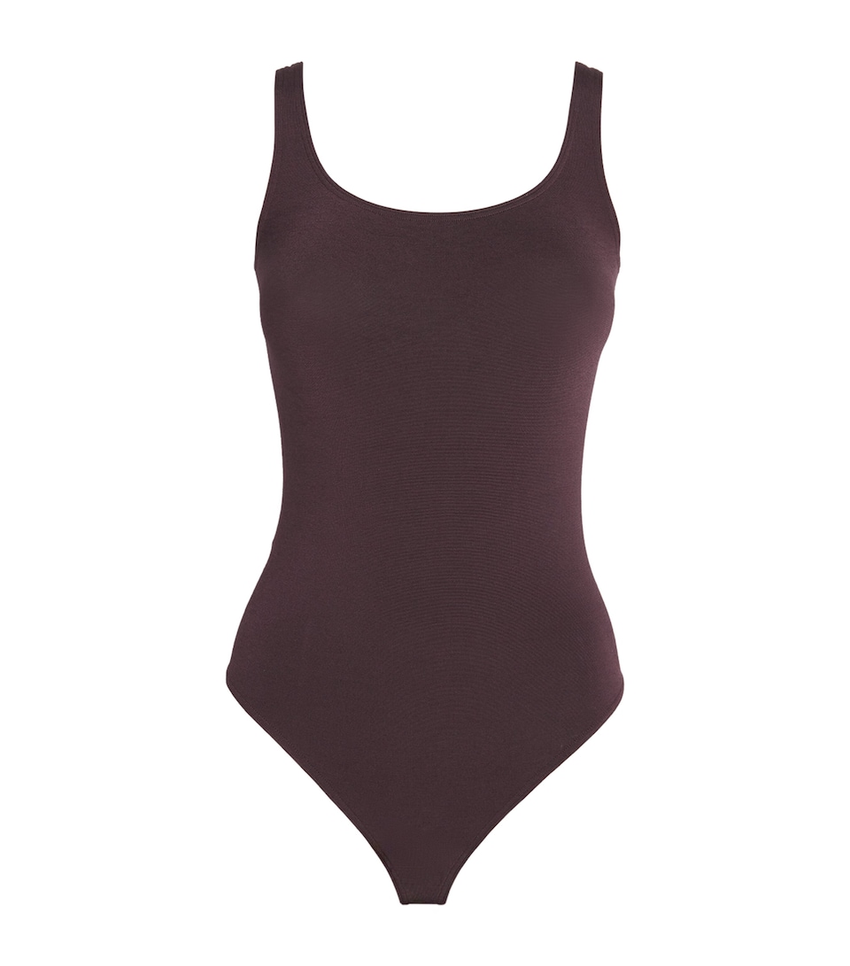 Wolford Womens Cotton-Blend Jamaika Bodysuit Wild Plum