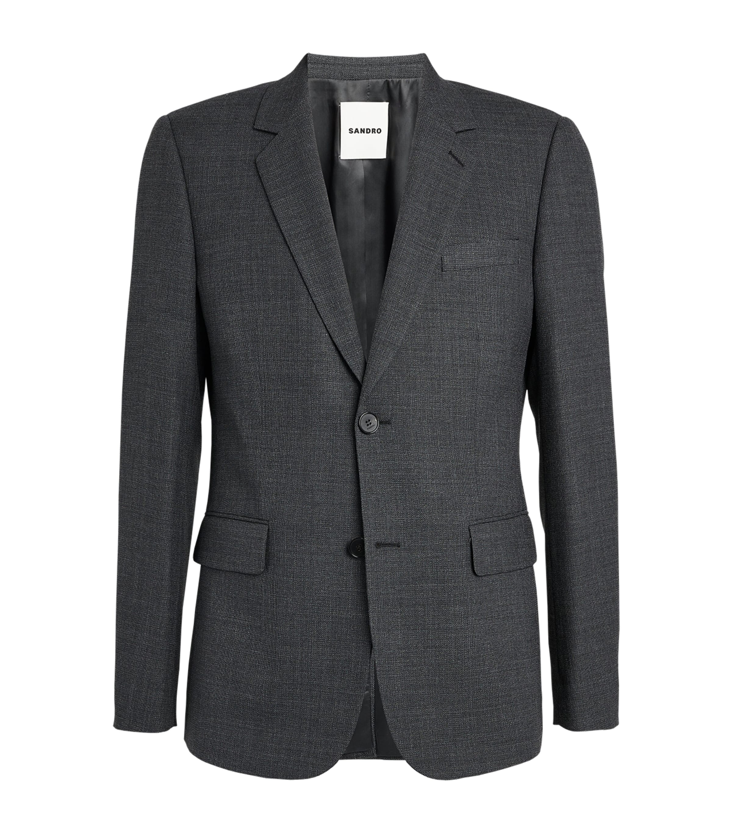 Sandro Paris Mens Wool Suit Jacket White