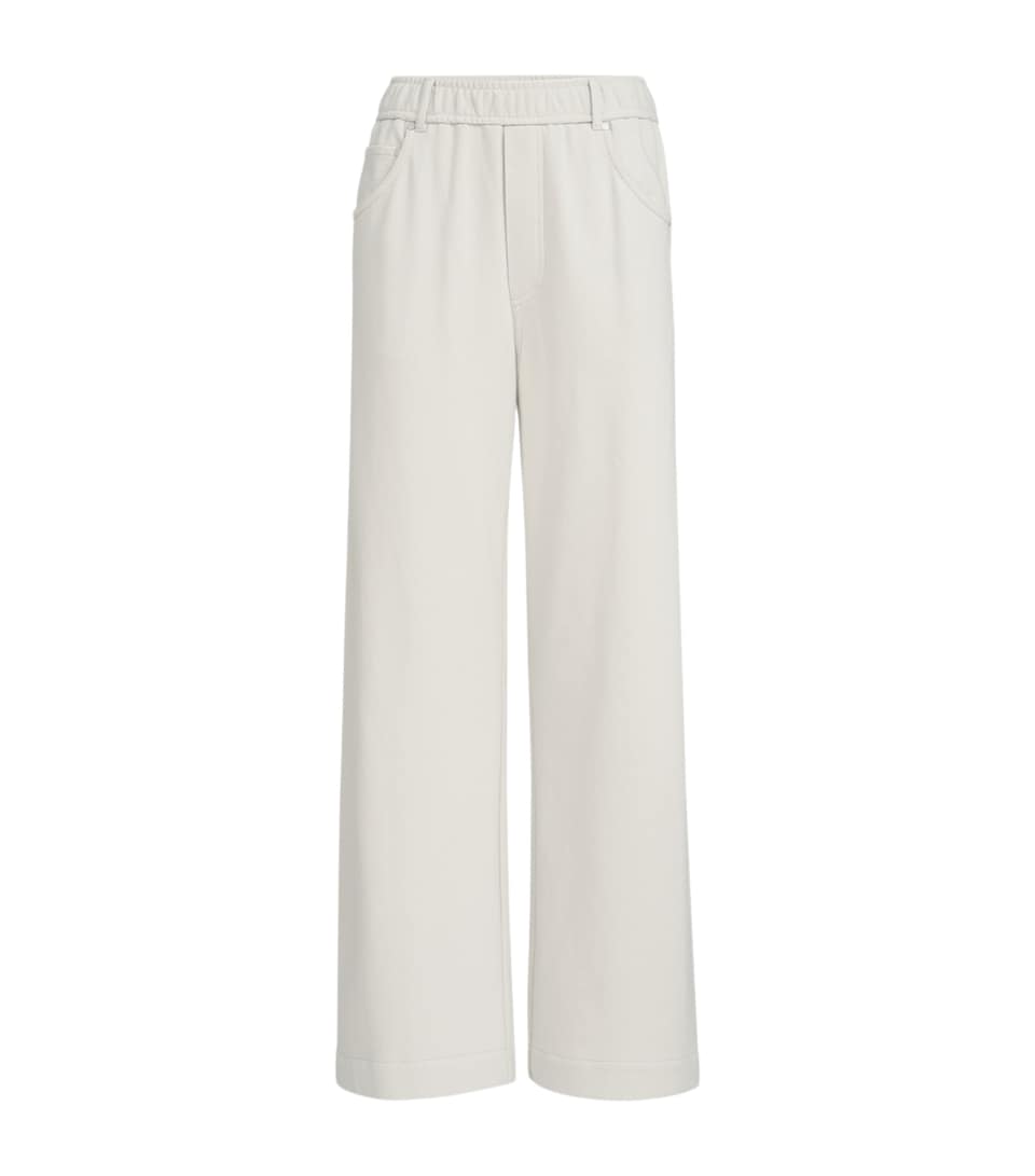 Brunello Cucinelli Womens French Terry Wide-Leg Sweatpants