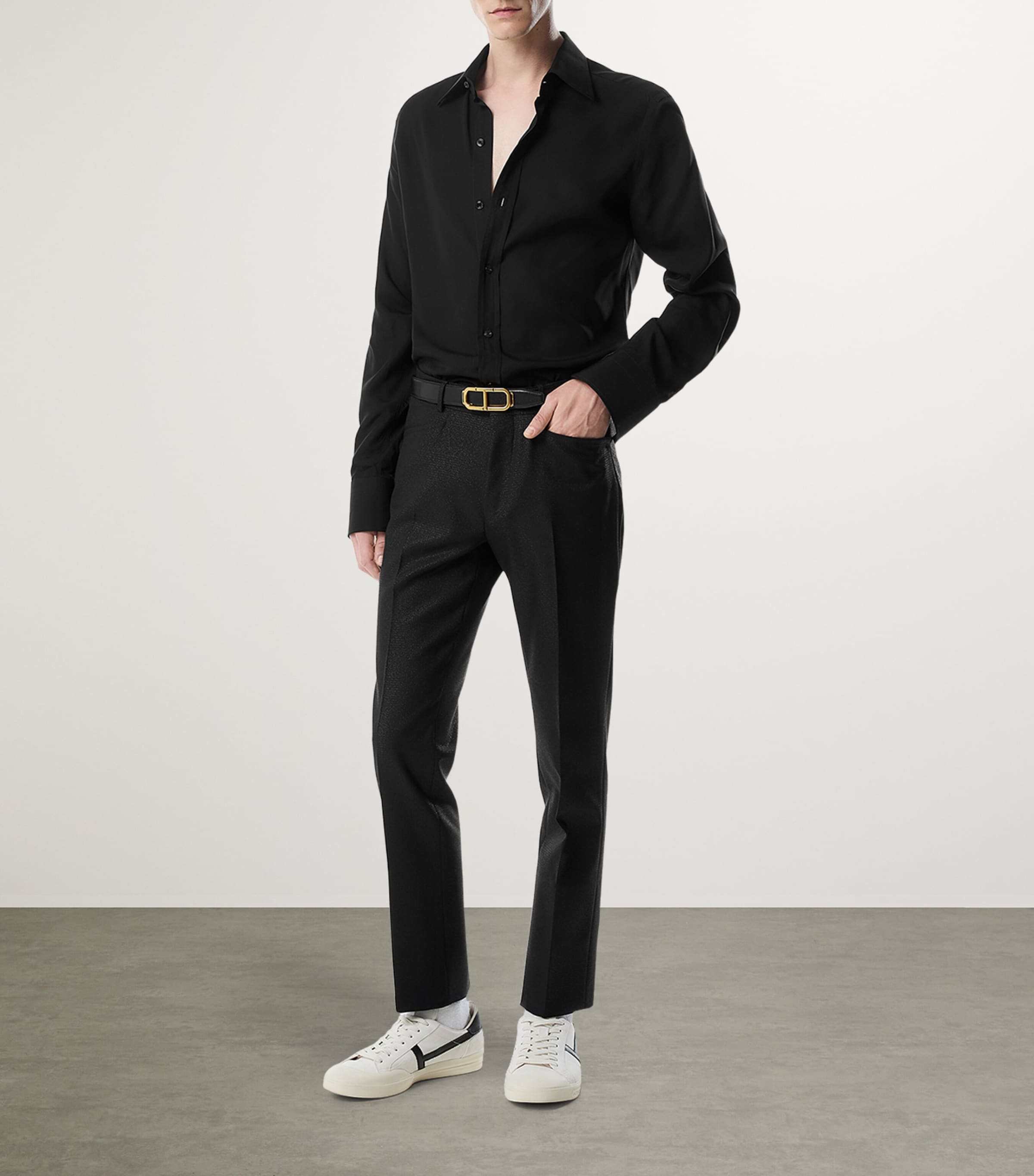 コート TOM FORD FW24 (CP1620 FAX1293HB997) TECHNICAL MATERIAL TRENCH COAT | Tom Ford Fashion