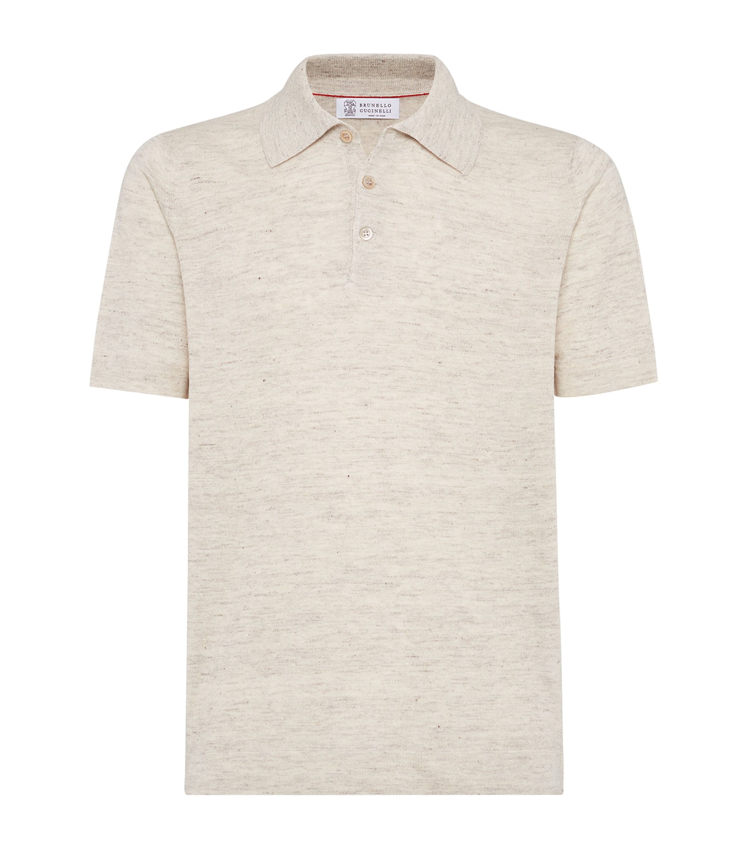Brunello Cucinelli - Gray Linen & Cotton Ribbed Polo