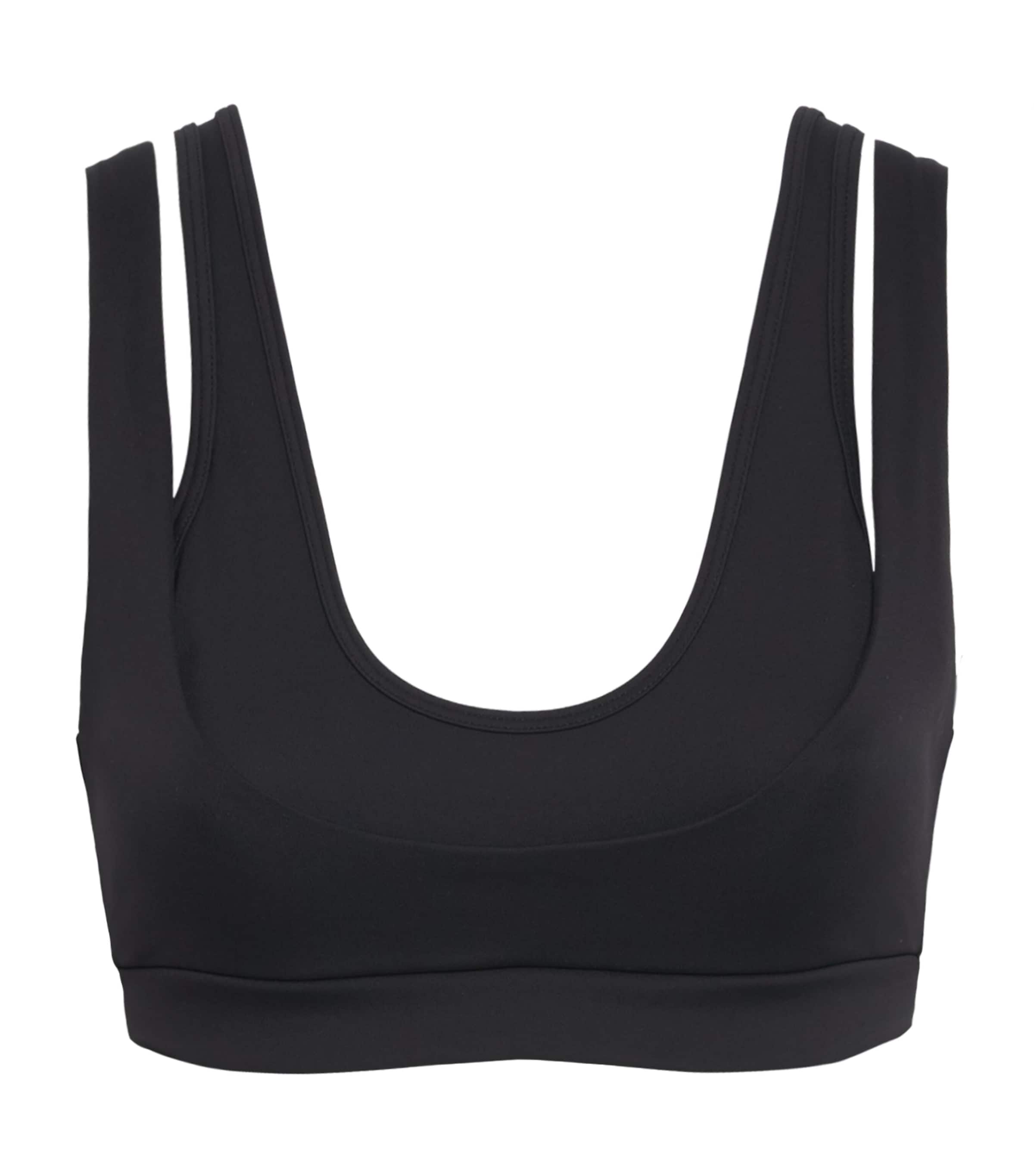 NikeSKIMS Womens NikeSKIMS Double Strap Scoop Sports Bra Obsidian