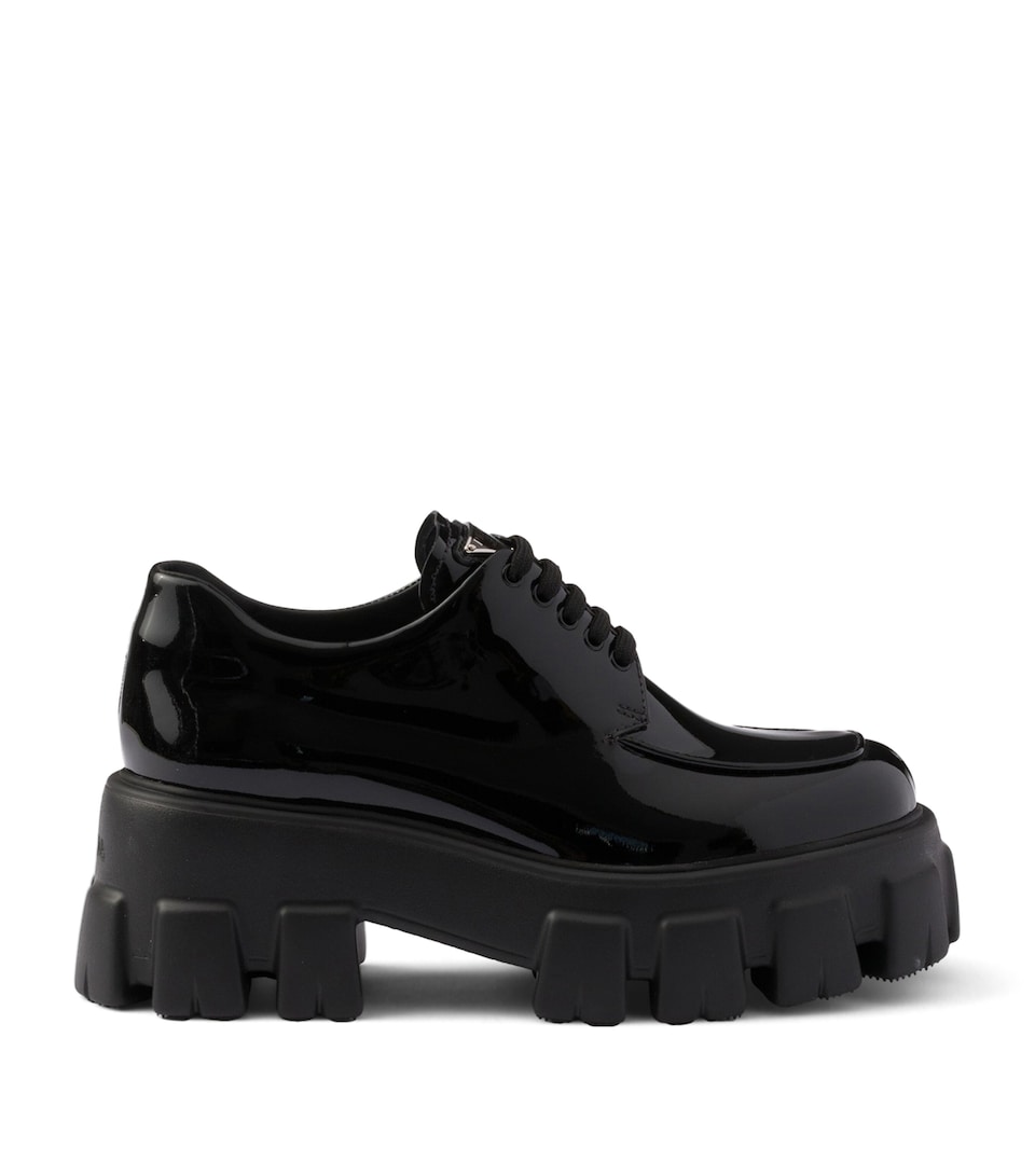 Patent Calfskin Platform Derby