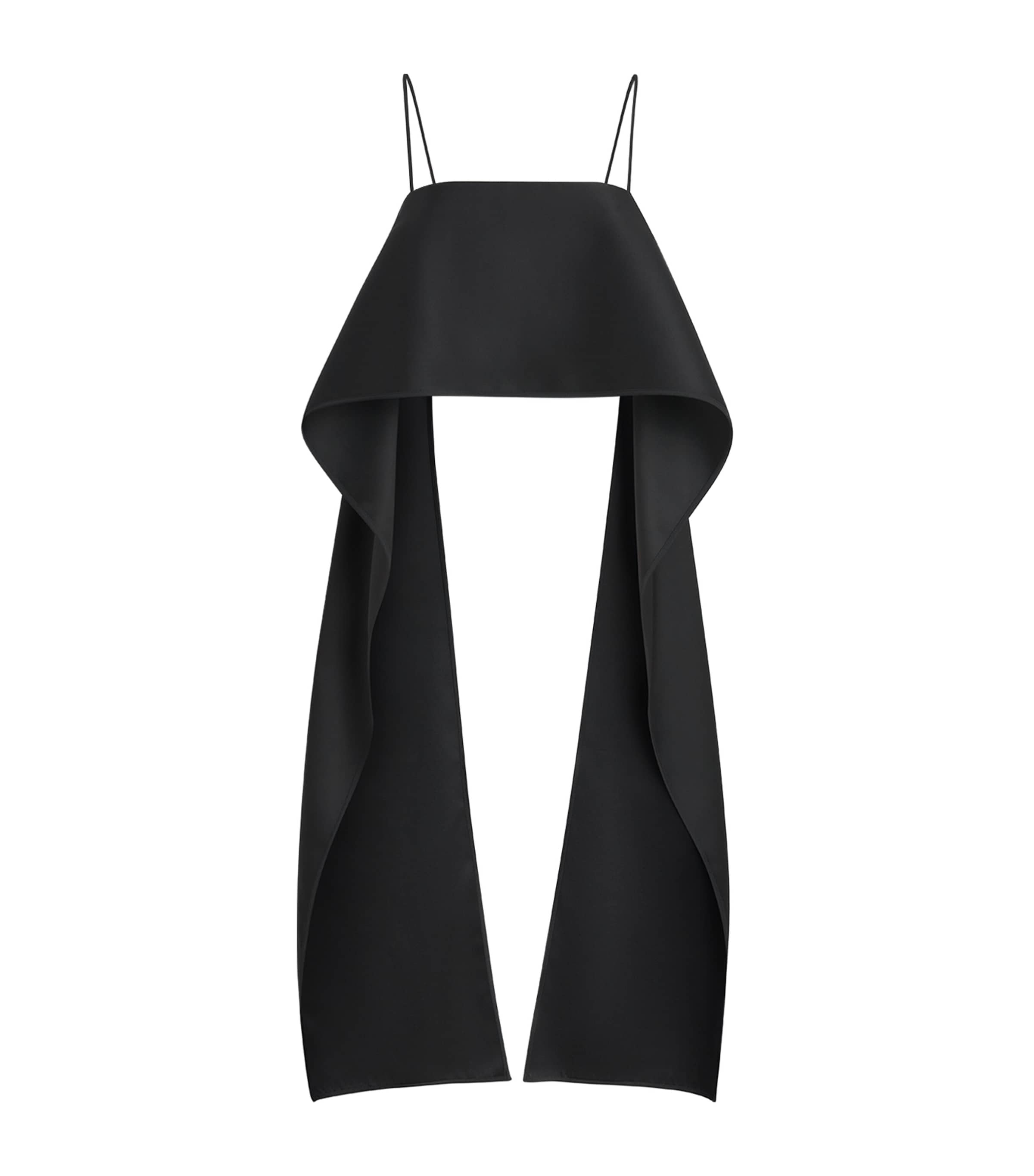 CAMILLA AND MARC Womens Satin Draped Tamar Top Black Dblk