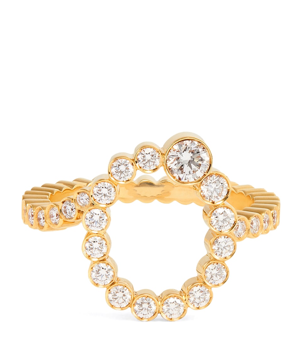 Sophie Bille Brahe Yellow Gold and Diamond Ensemble ‘O’ Ring Yellow Gold