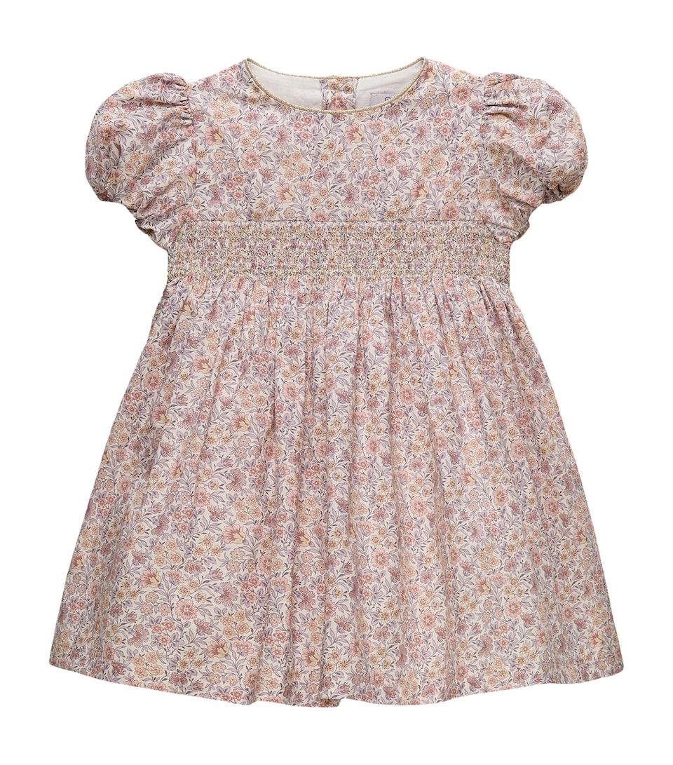 Trotters Cotton Liberty Print Dress (6-24 Months) Pale Pink