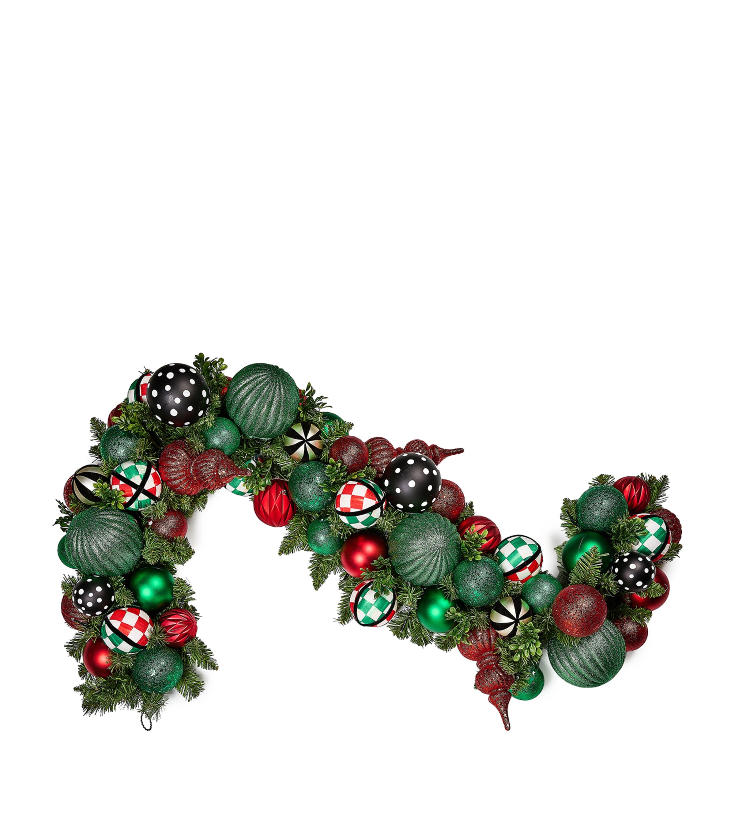 MacKenzie-Childs Check It Out Illuminated Garland Green