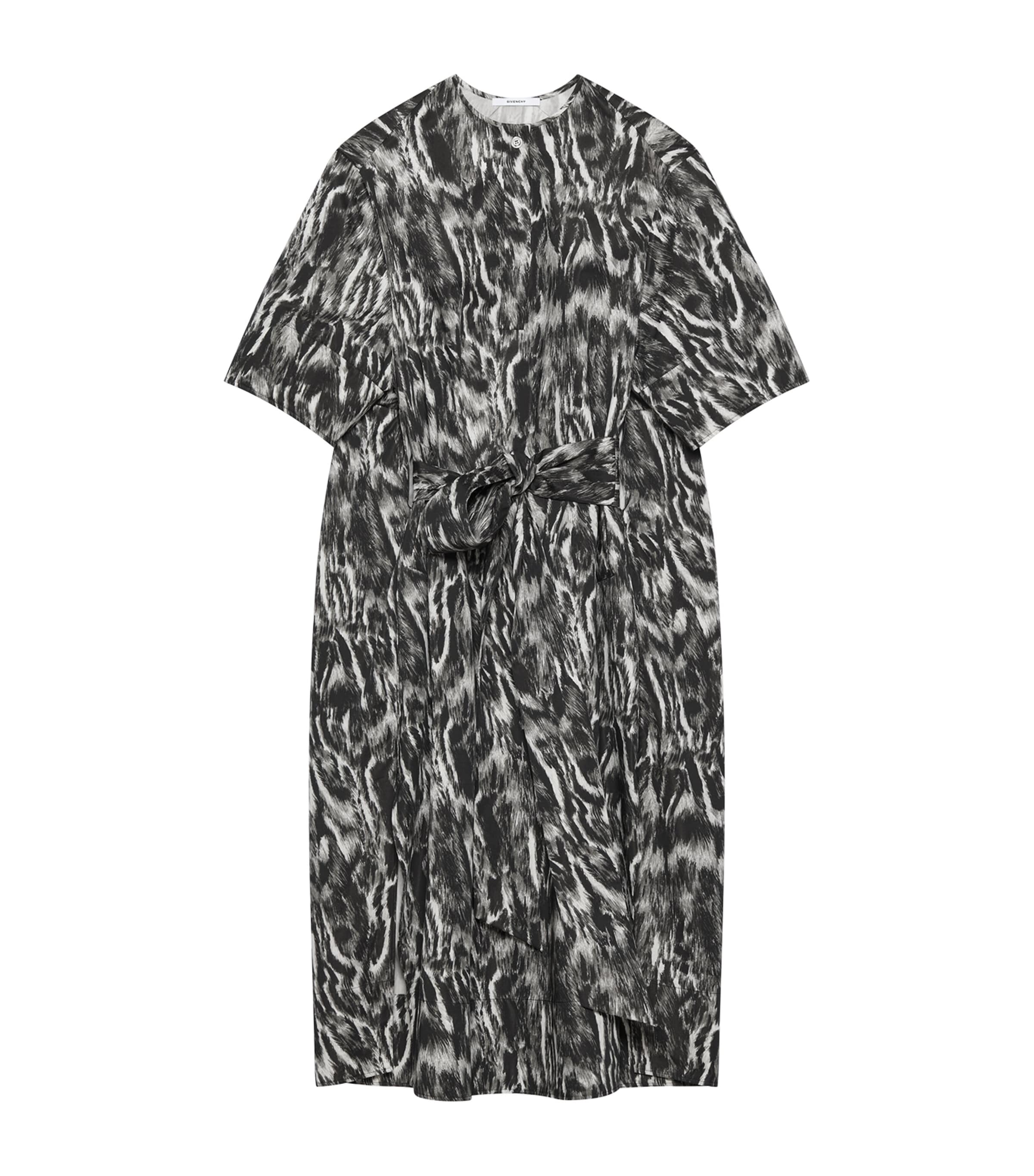 Cotton-Blend Printed Midi Dress