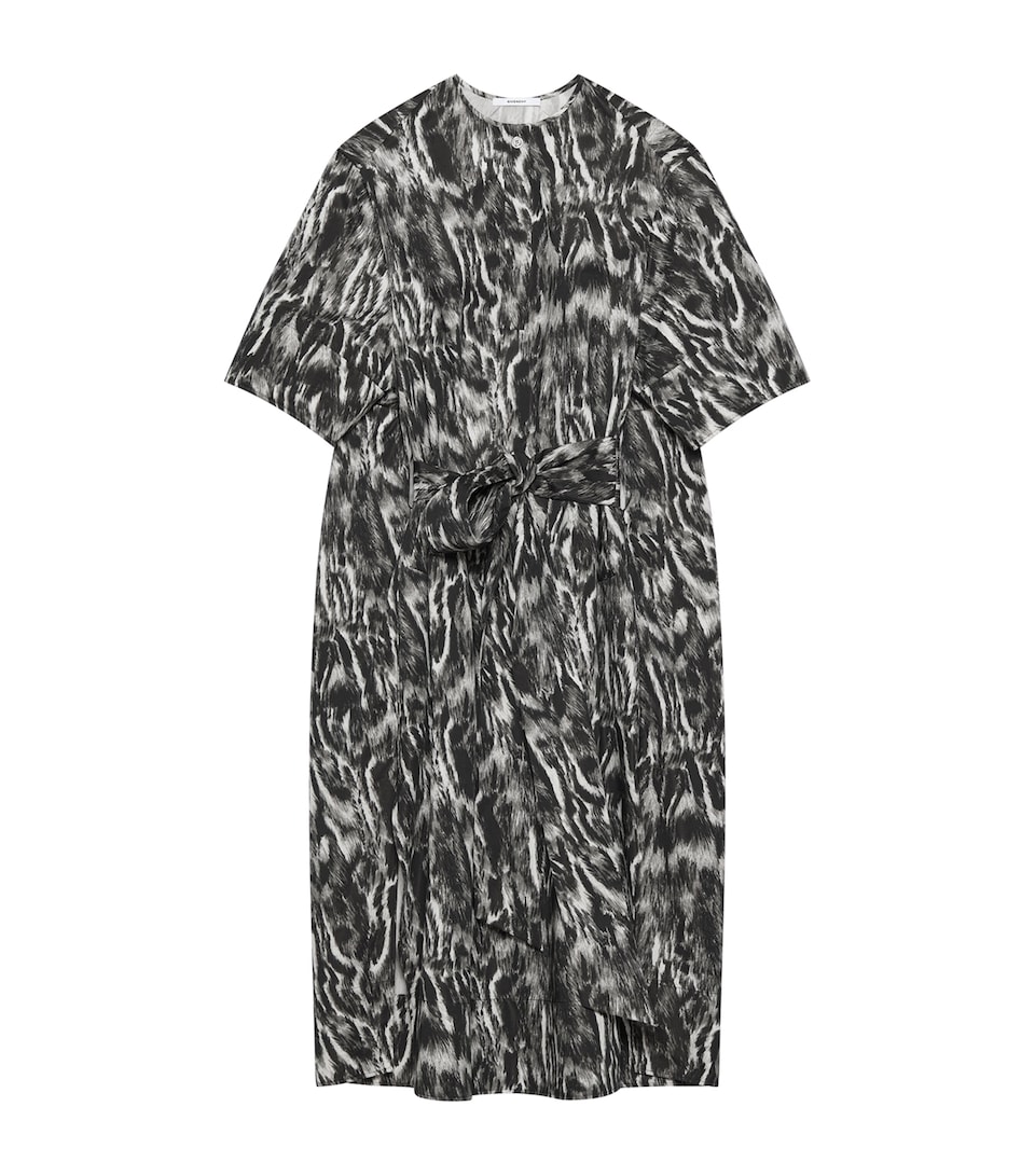 Cotton-Blend Printed Midi Dress