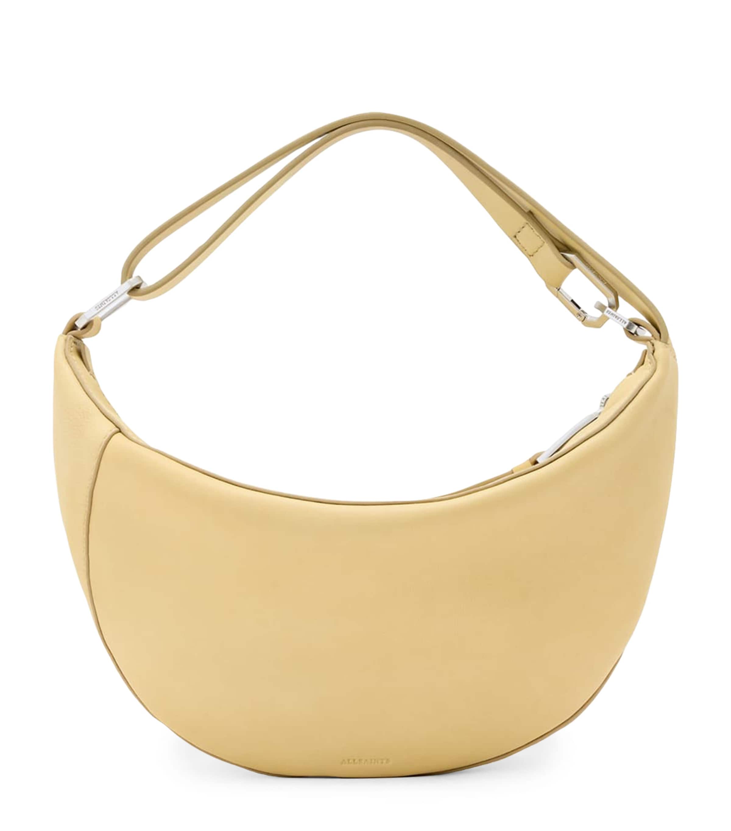 AllSaints Micro  Leather Luna Shoulder Bag Mellow Yellow