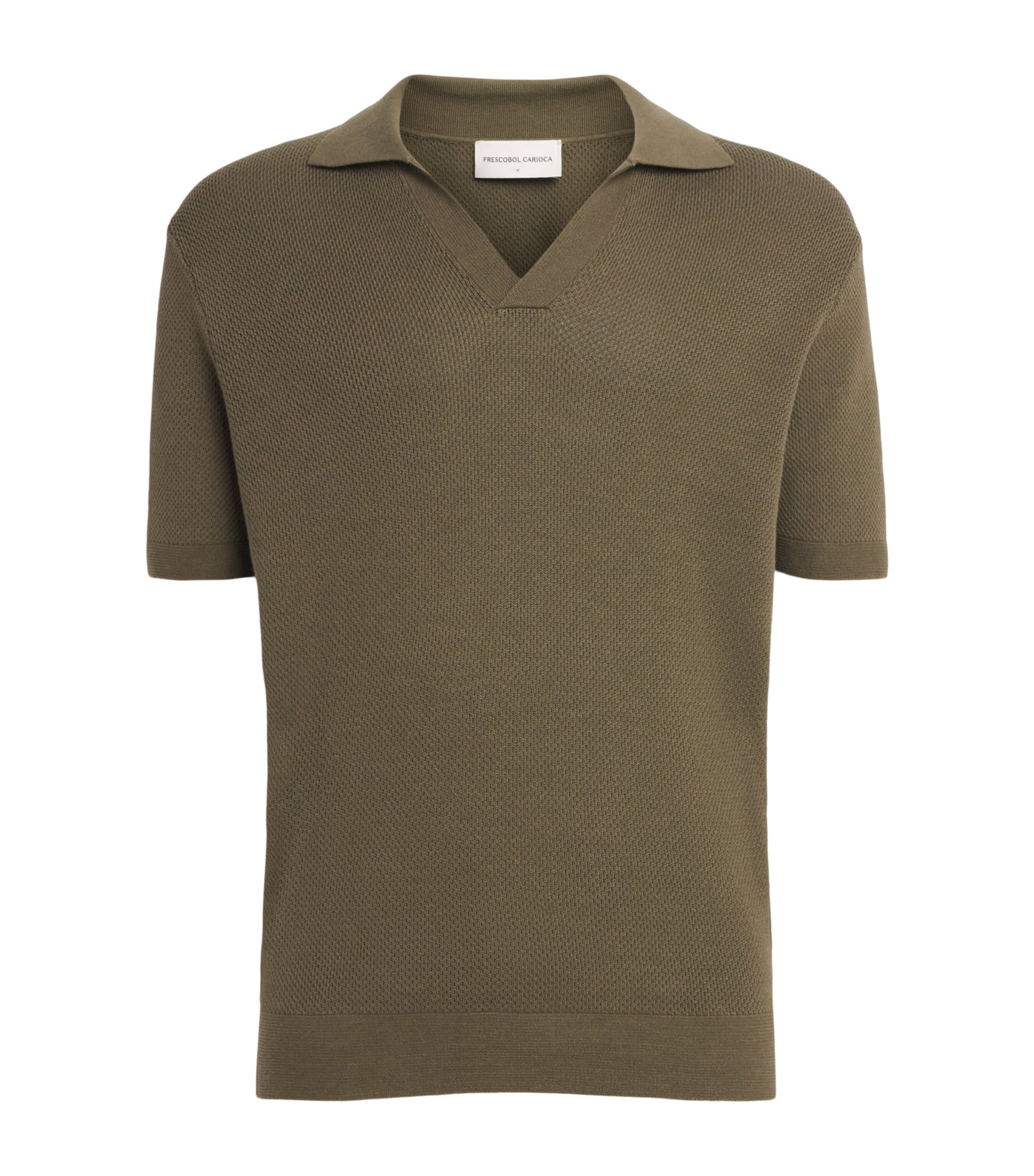 Frescobol Carioca Mens Cotton Rino Polo Shirt Cove Green