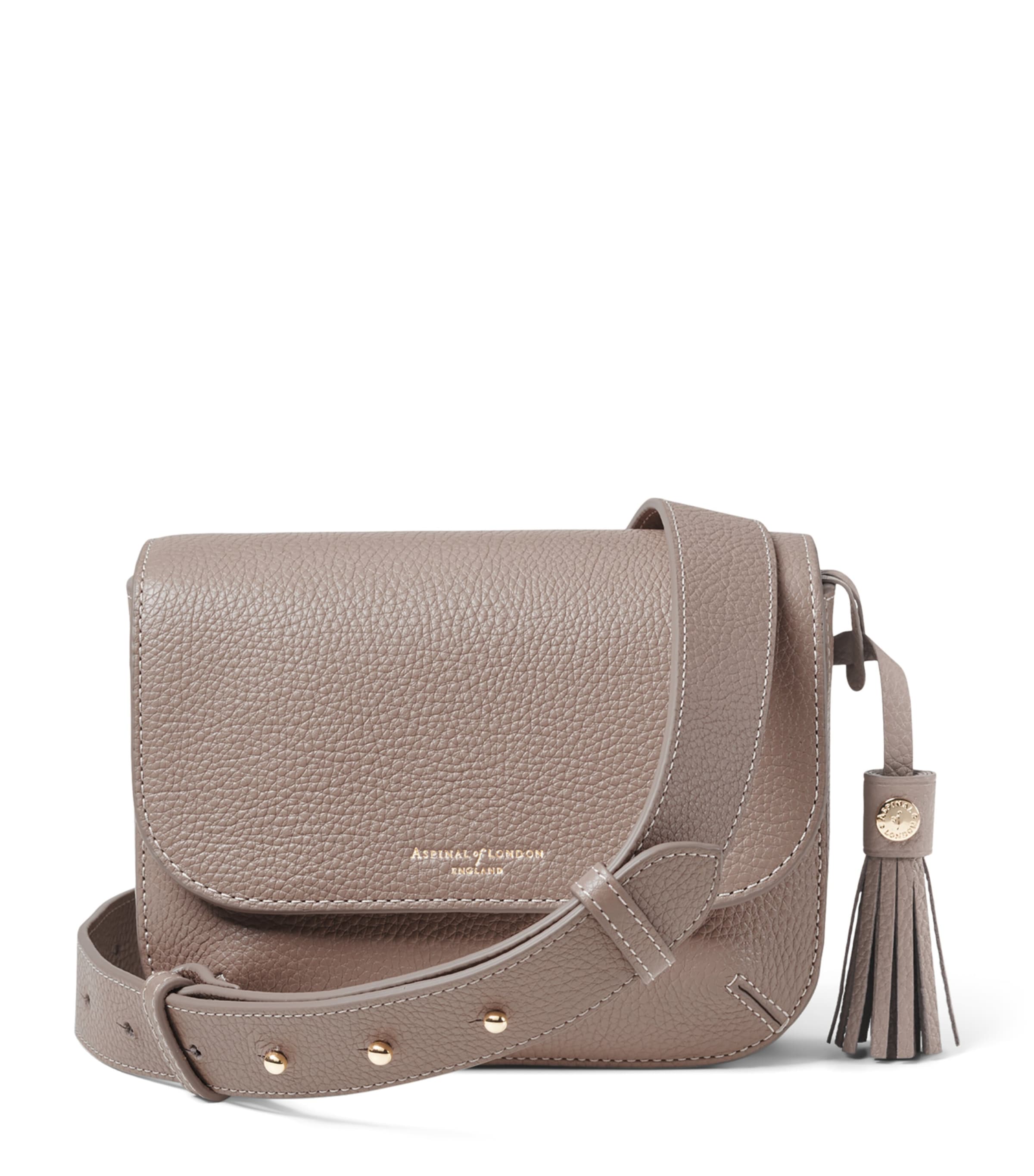 Aspinal Of London Leather Ella Cross-Body Bag Moleskin