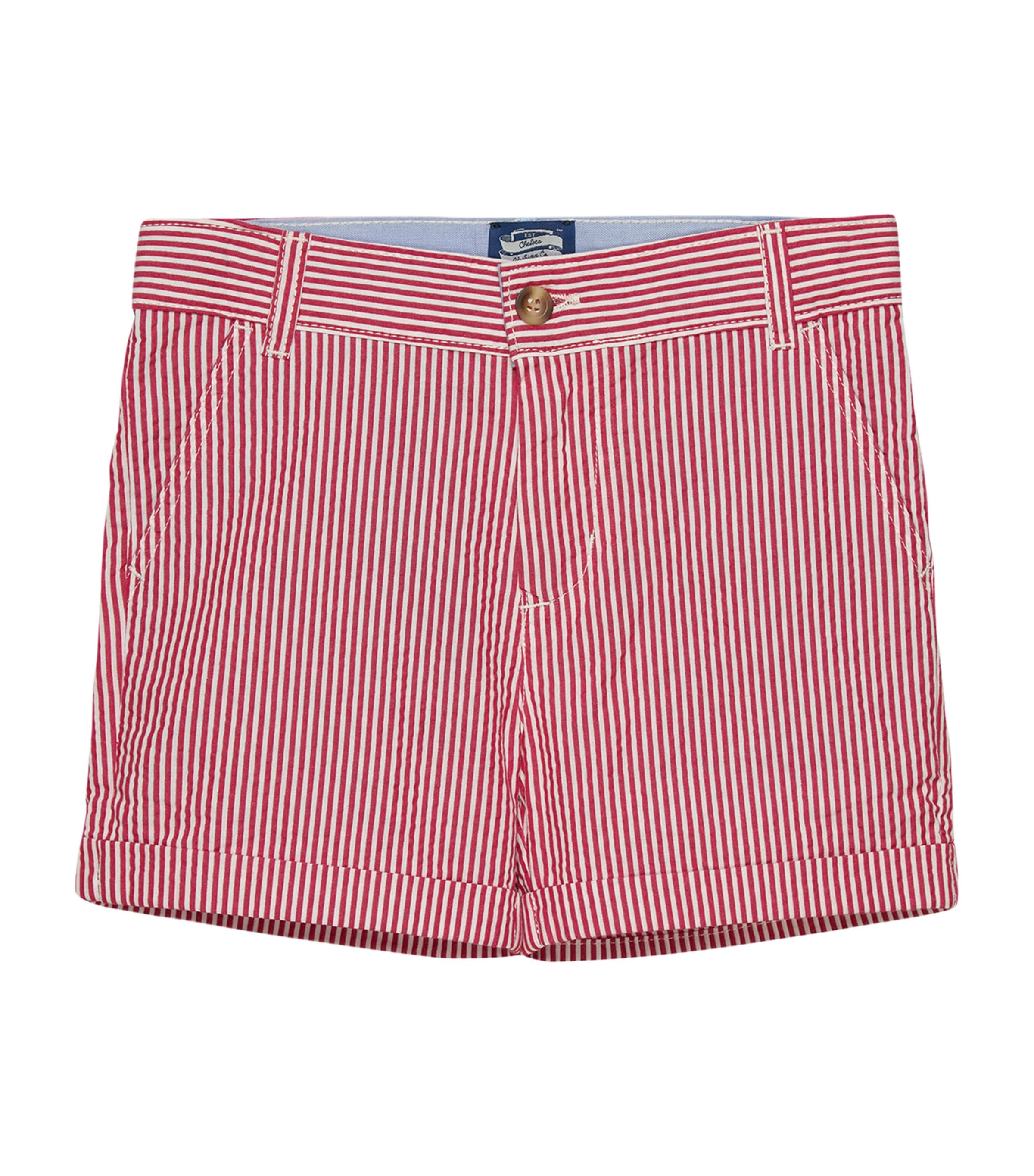 Trotters Stripe Charlie Chino Shorts (2-5 Years) Red Stripe