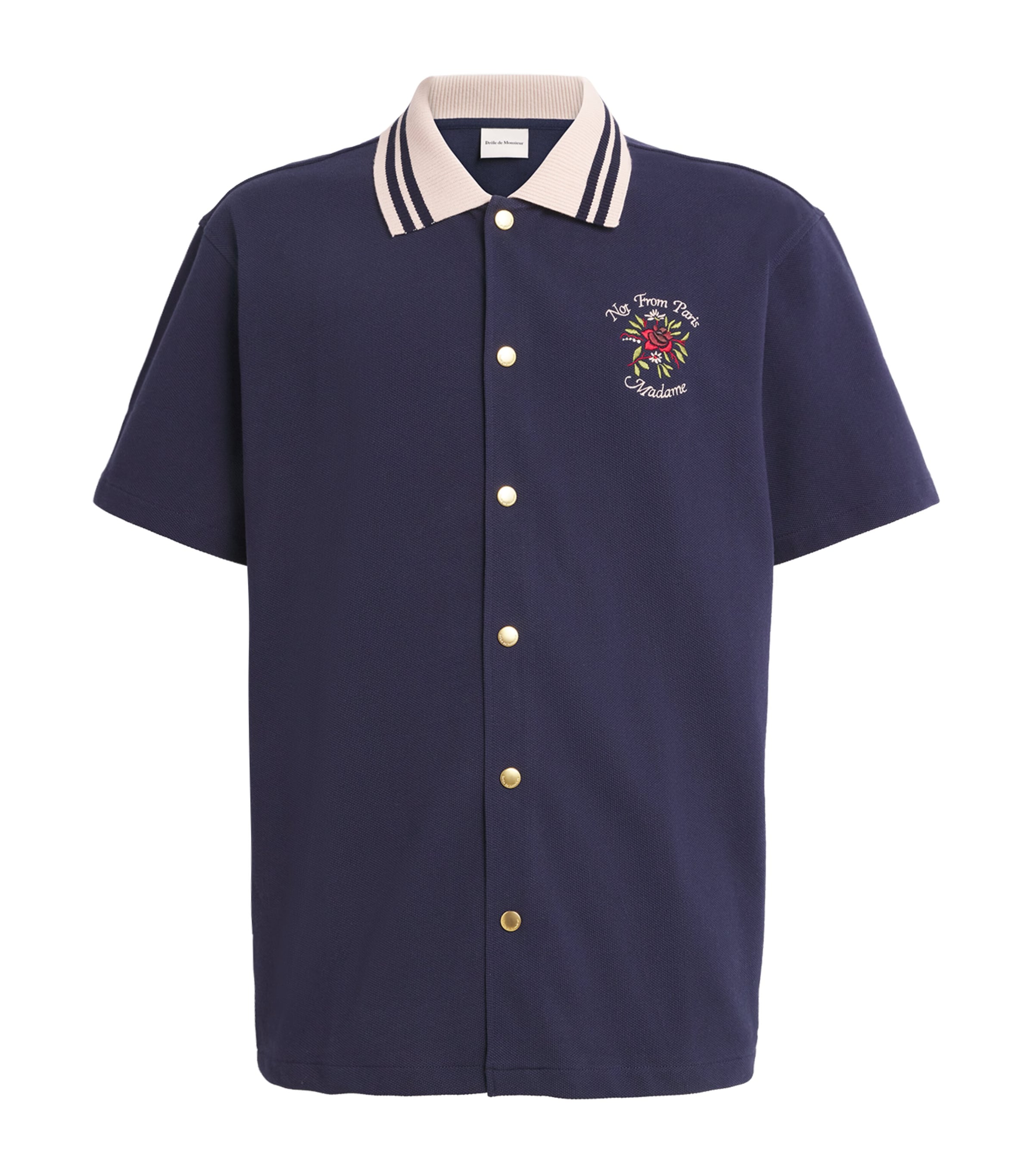 Cotton Piqué Embroidered Shirt