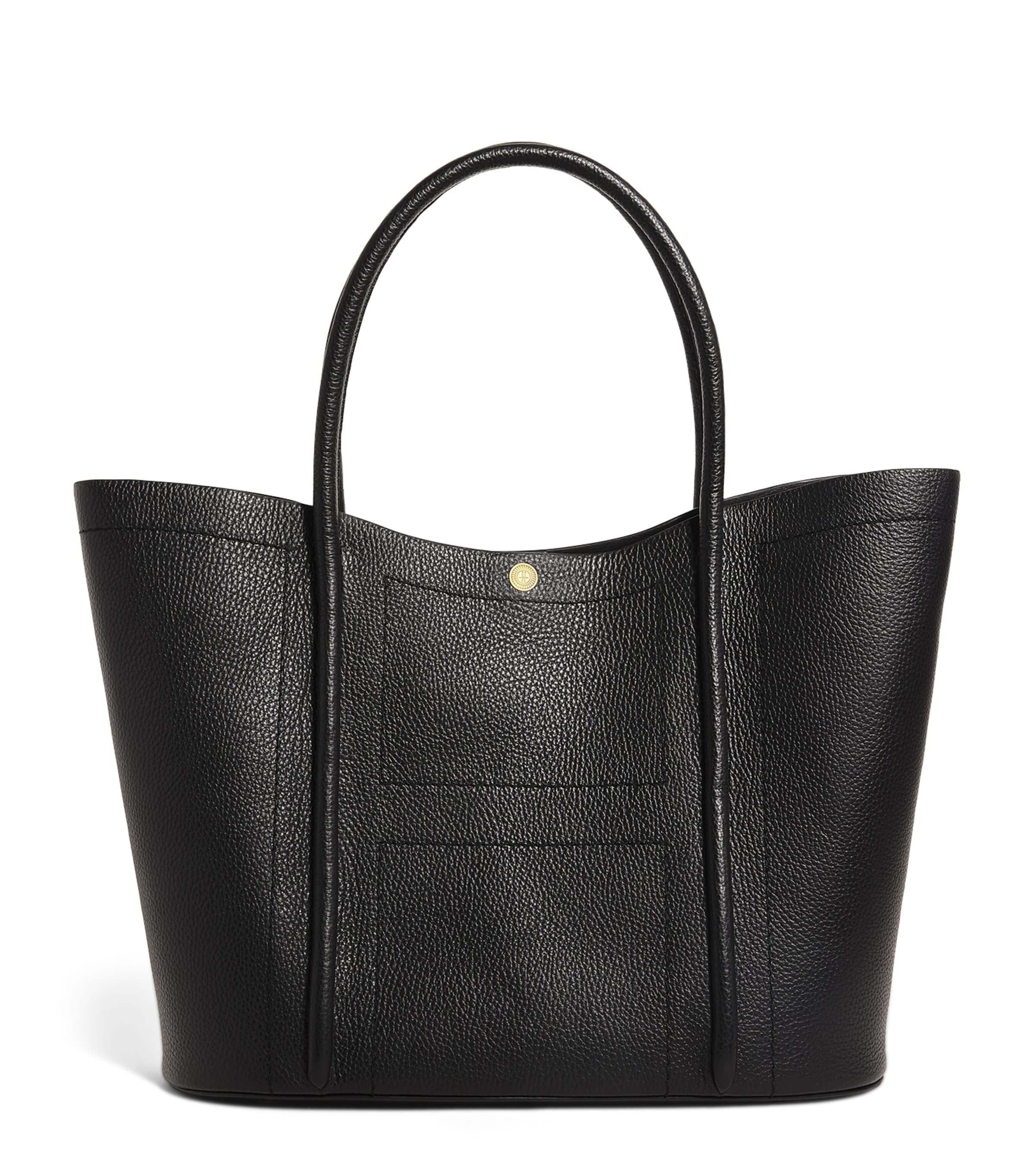 Large Leather Rope Tote Bag