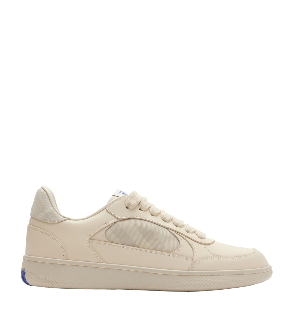 Leather Check Print Terrace Sneakers