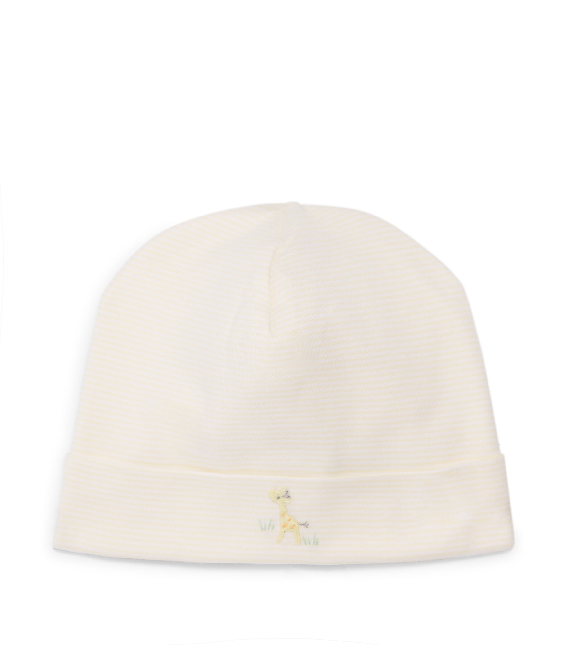 Kissy Kissy Cotton Stripe Giraffe Hat Yellow