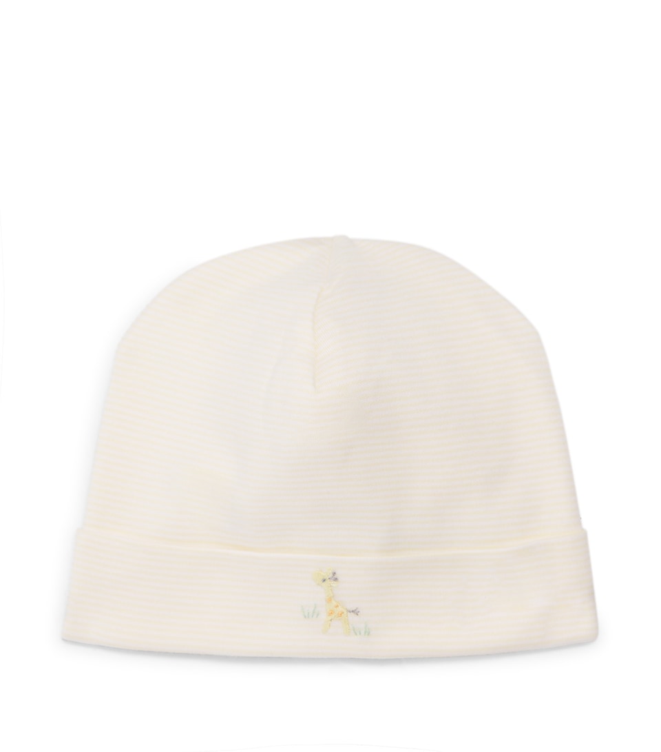 Kissy Kissy Cotton Stripe Giraffe Hat Yellow