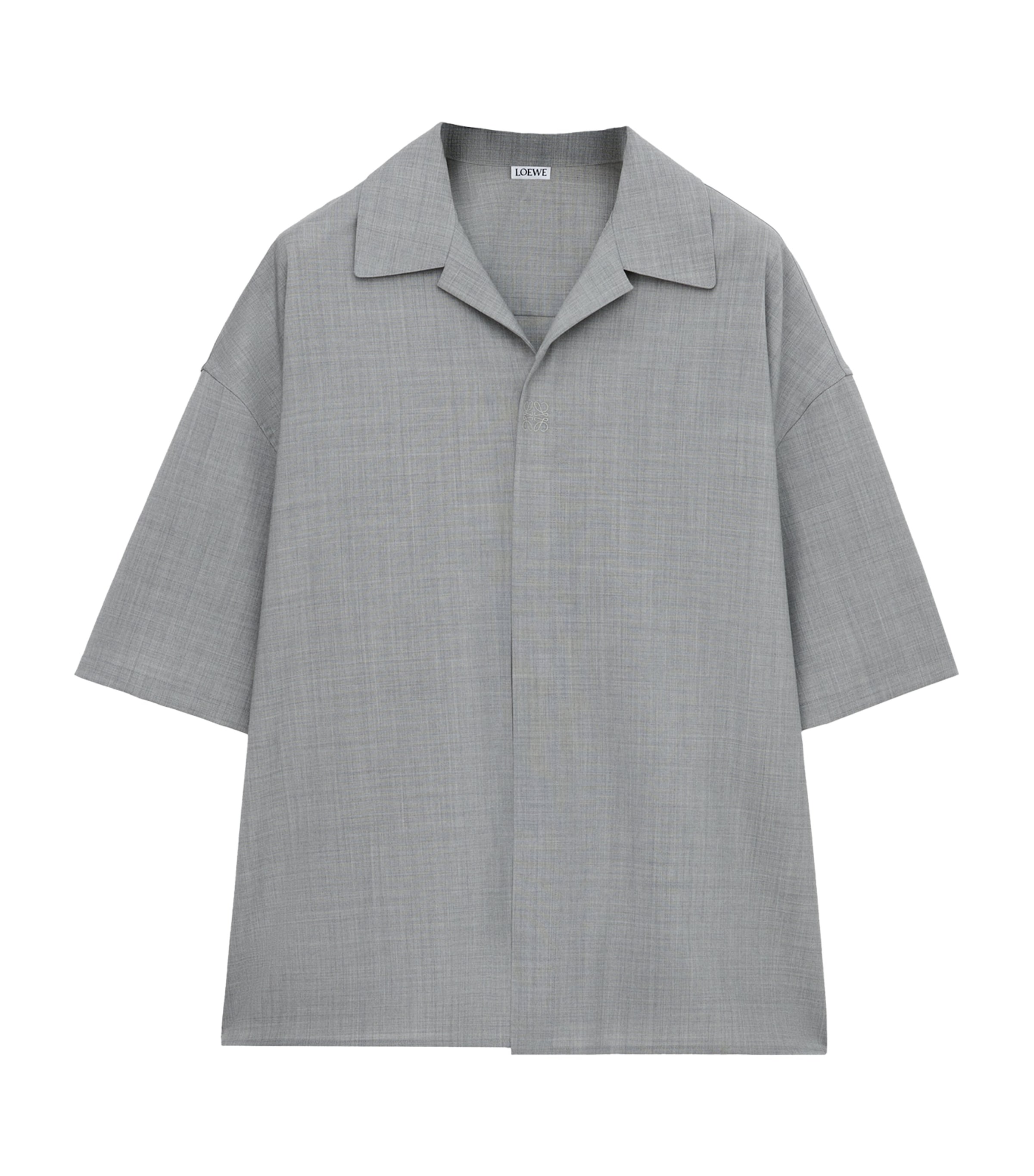 Wool-Blend Short-Sleeve Shirt