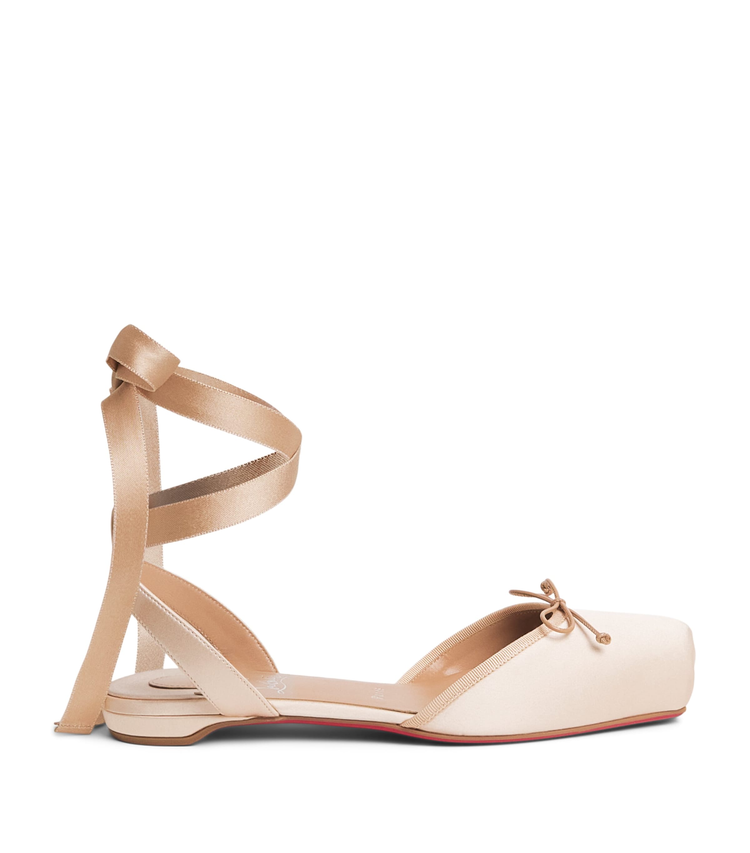 Christian Louboutin Cassia Silk-Blend Satin Ballet Flats