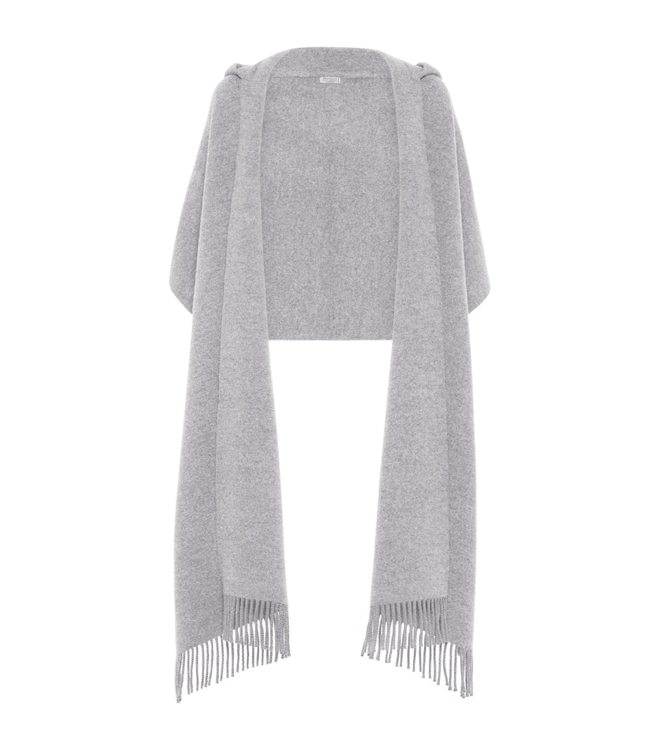 Wool-Cashmere Hood Scarf