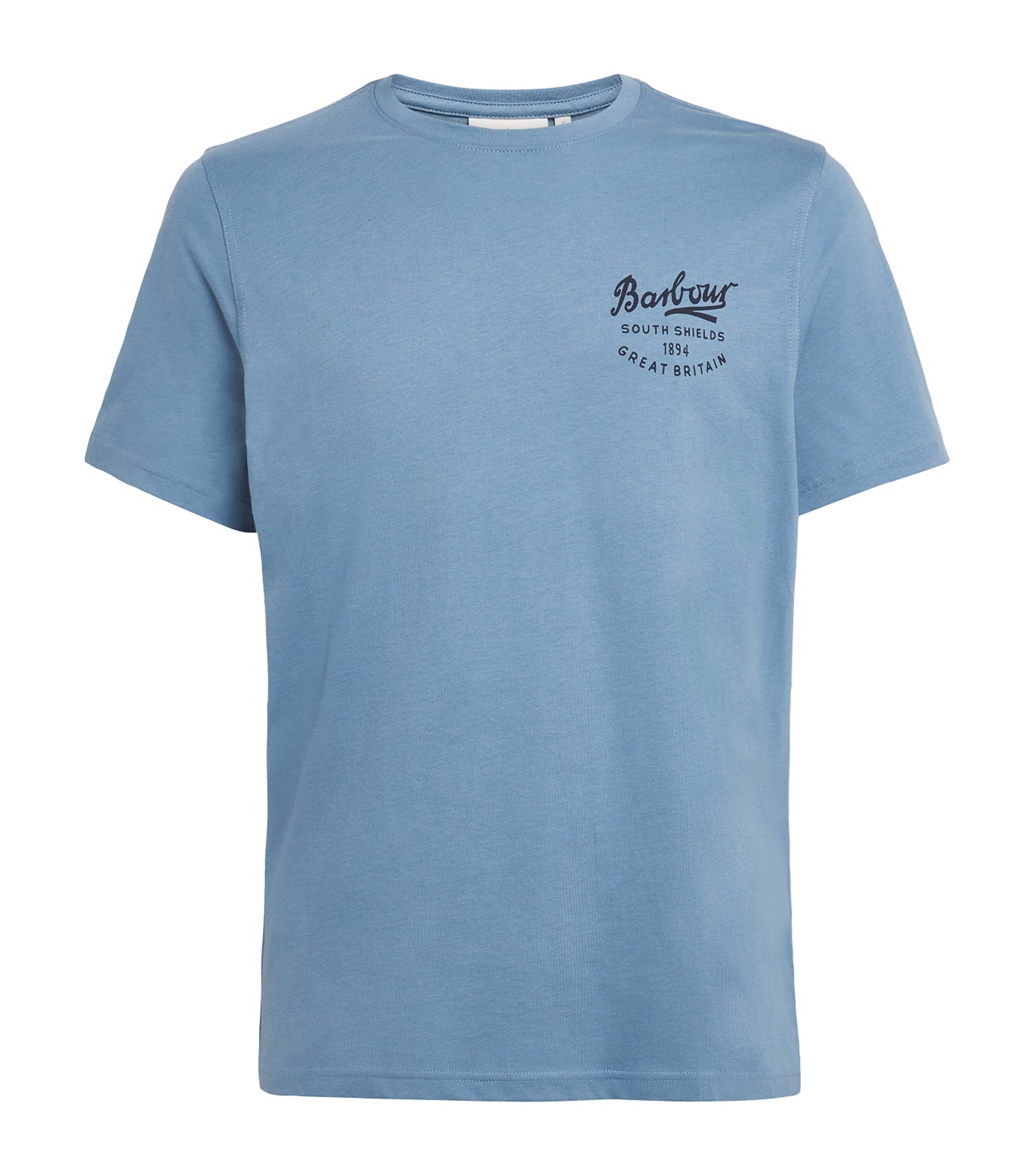 Barbour Mens Cotton Script Graphic T-Shirt Tarn Blue