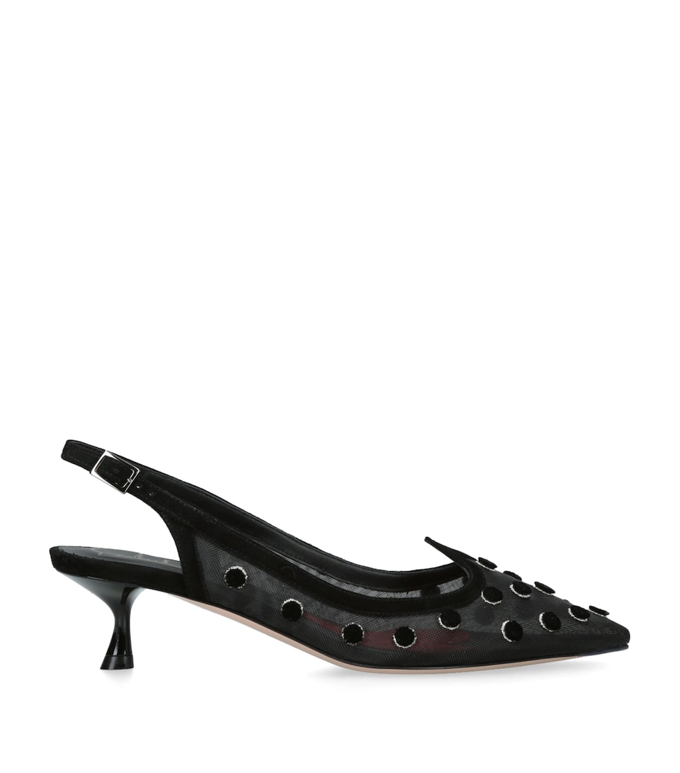 Mesh I Love Vivier Slingback Pumps 45