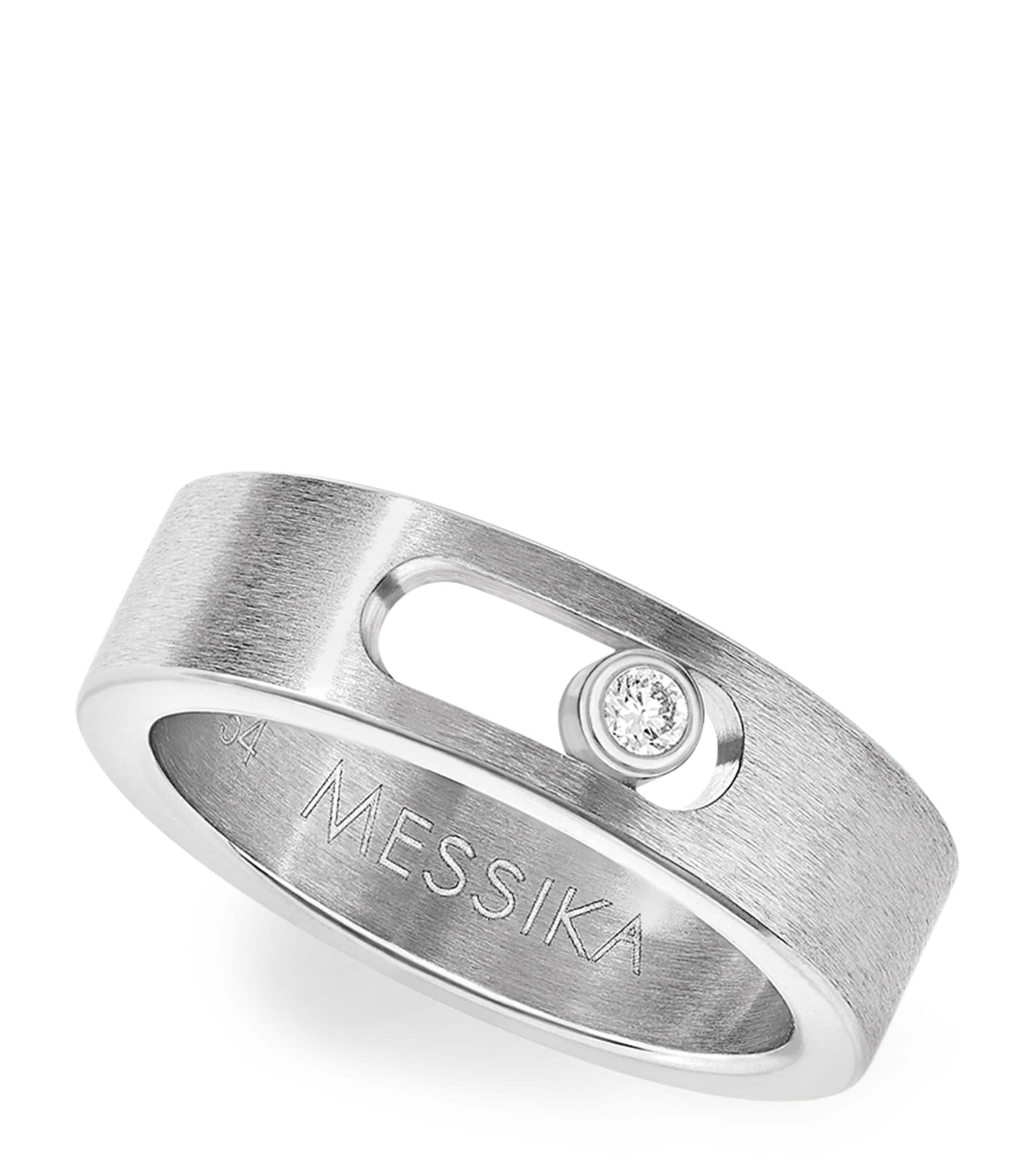 Titanium and Diamond Move Titanium Ring