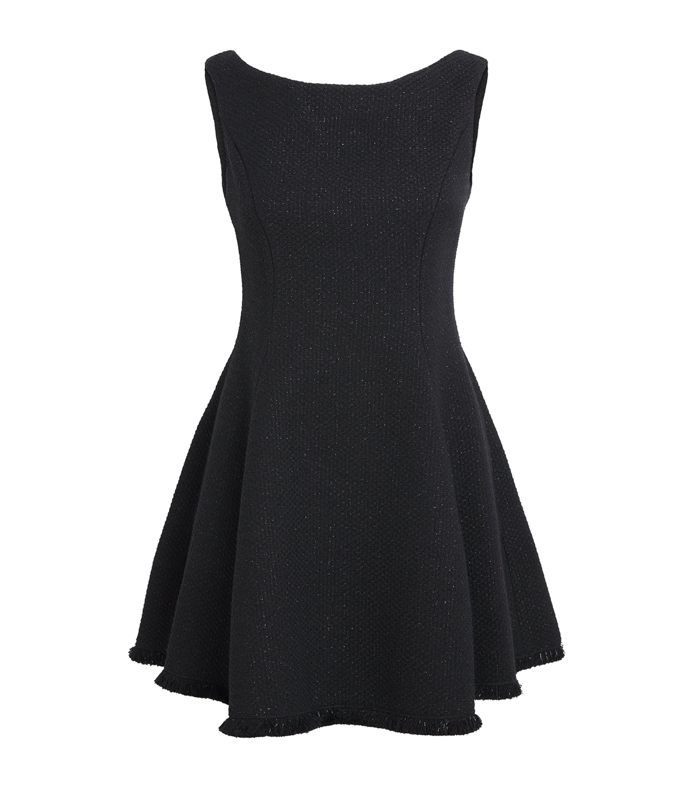 Maje Womens Tweed Mini Dress Black