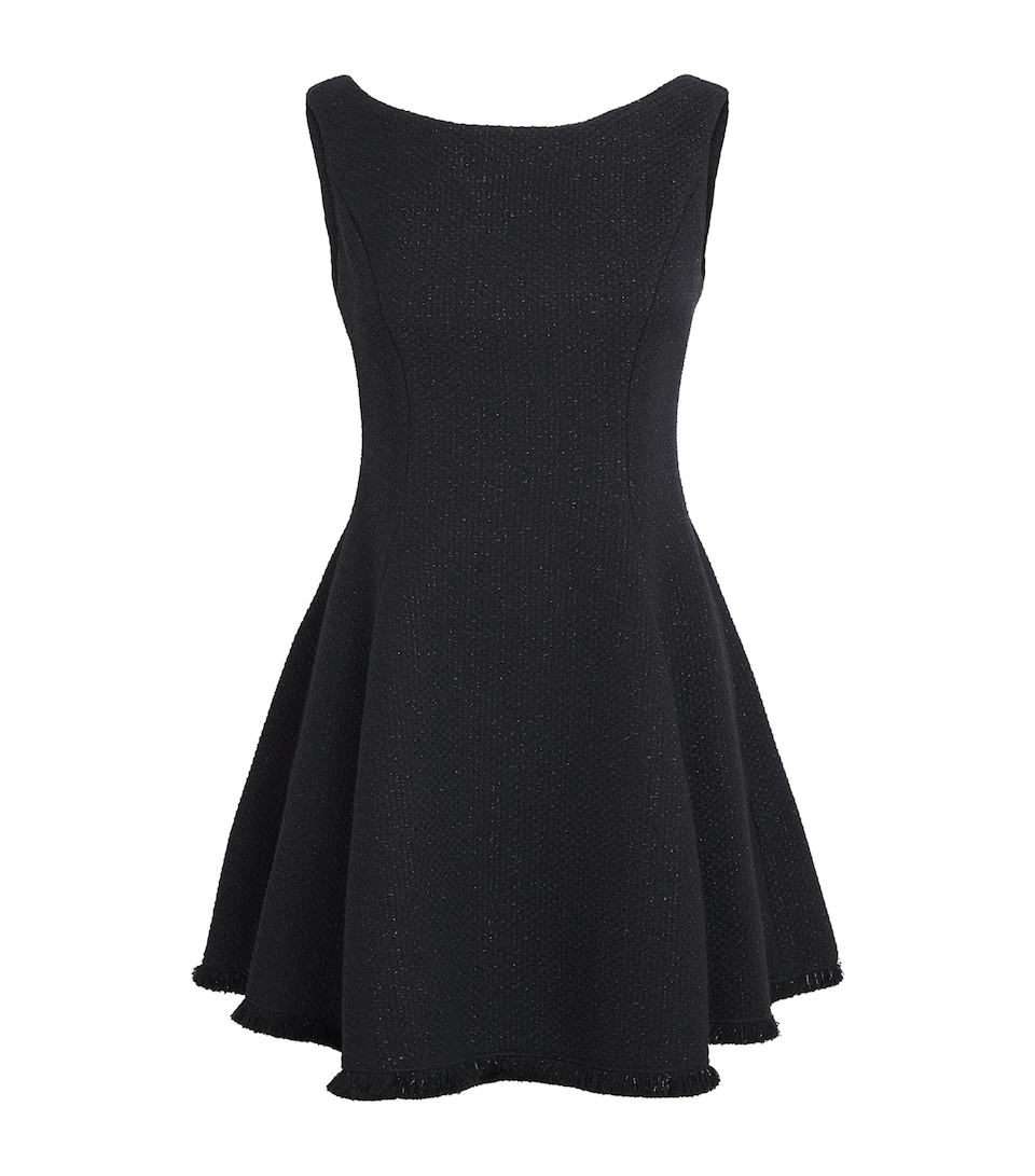 Maje Womens Tweed Mini Dress Black