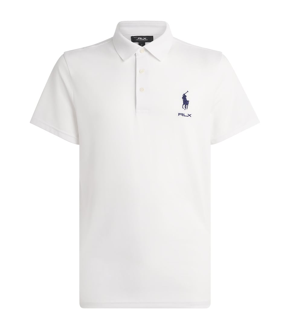 RLX Ralph Lauren Mens Tour Polo Shirt Ceramic White