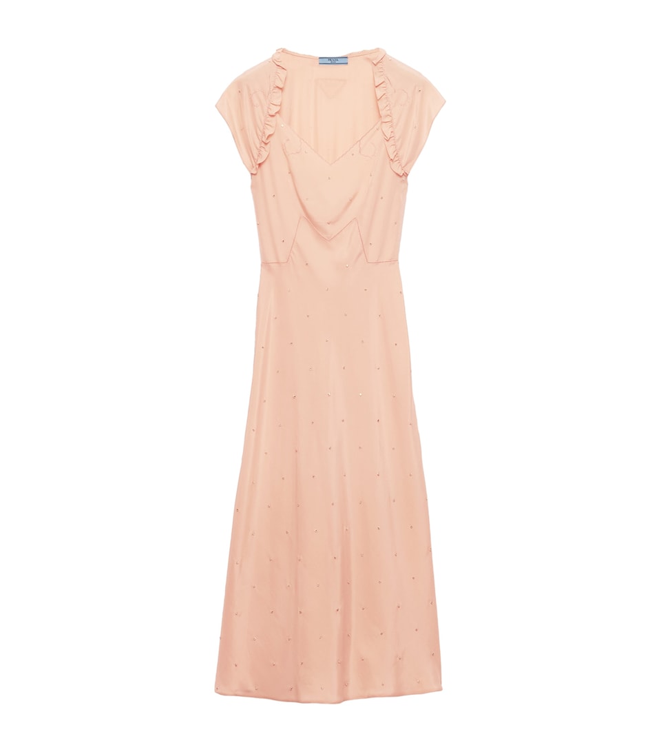 Silk Embellished Midi Dress