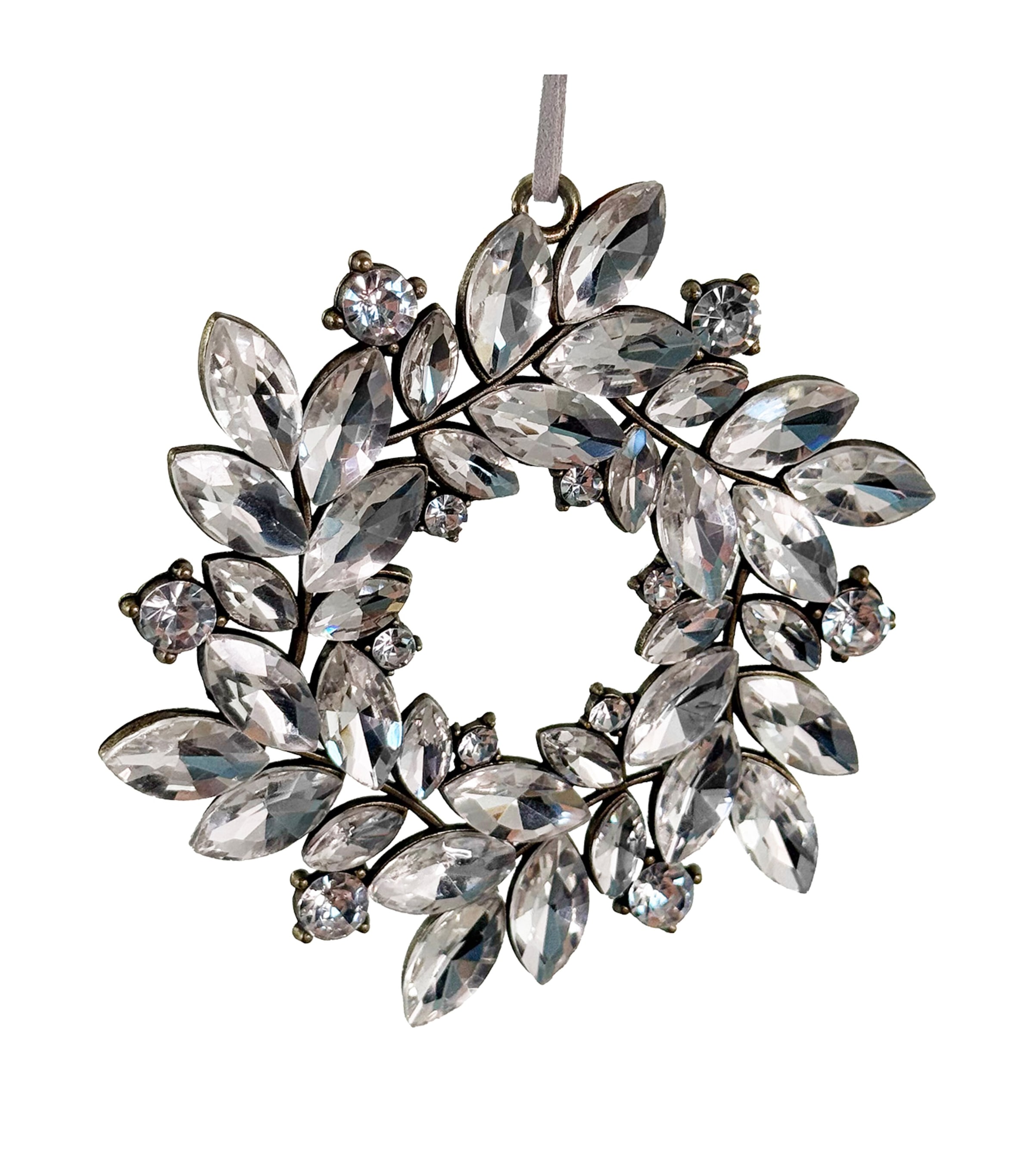 Shishi Crystal-Embellished Wreath Silver