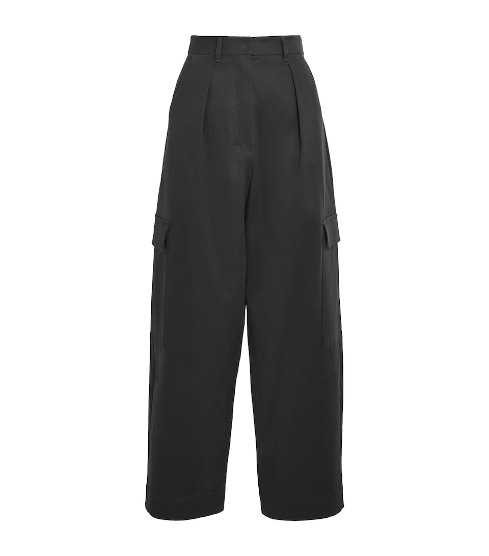 Wide-Leg Cargo Trousers