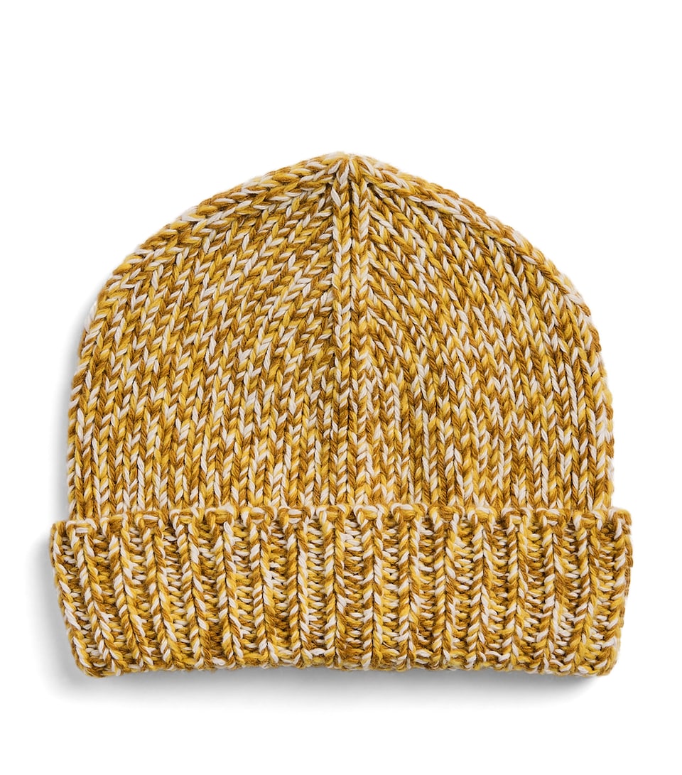 Il Gufo Mélange Knit Beanie Crocus Yellow