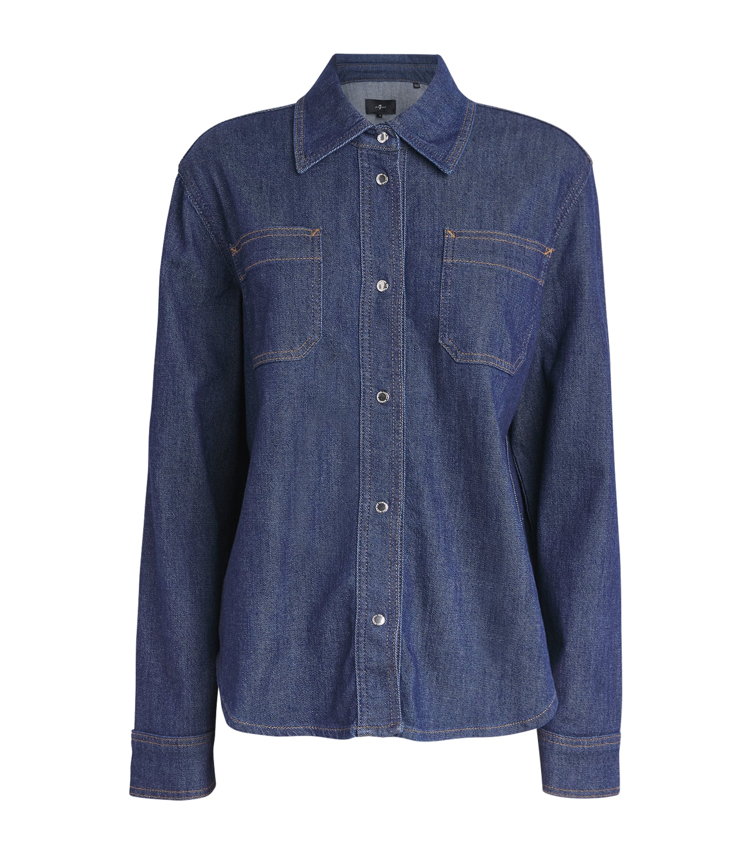7 For All Mankind Womens Utility Denim Shirt Halona